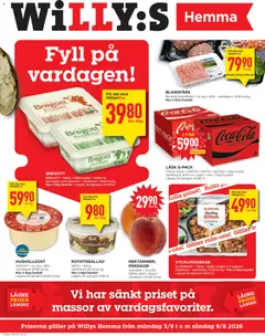 Förhandsgranska reklamblad Aktuella reklamblad Willys Hemma från butik Willys gäller från 03/08/2026