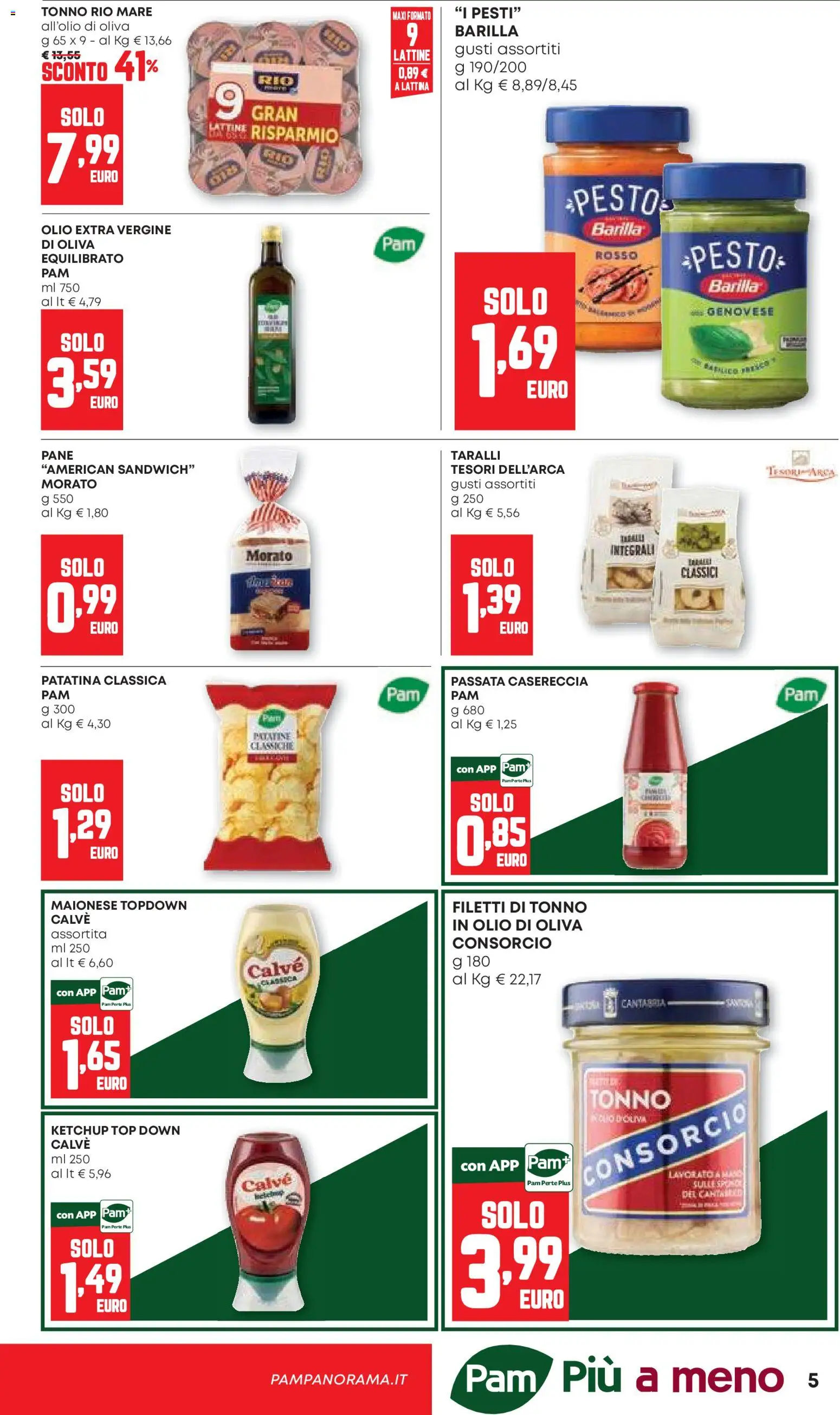 Anteprima dell'opuscolo PAM volantino dal negozio PAM valido da 22/10/2026 - Pane, Olio di Oliva, Olio, Barilla, Pesto, Maionese, Ketchup, Olio extra vergine