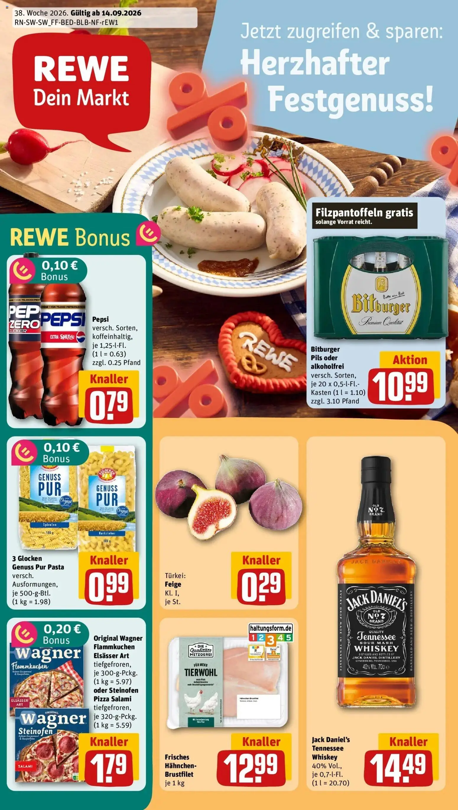Vorschau von dem Prospekt des Geschäftes Rewe, gültig ab dem 14.09.2026