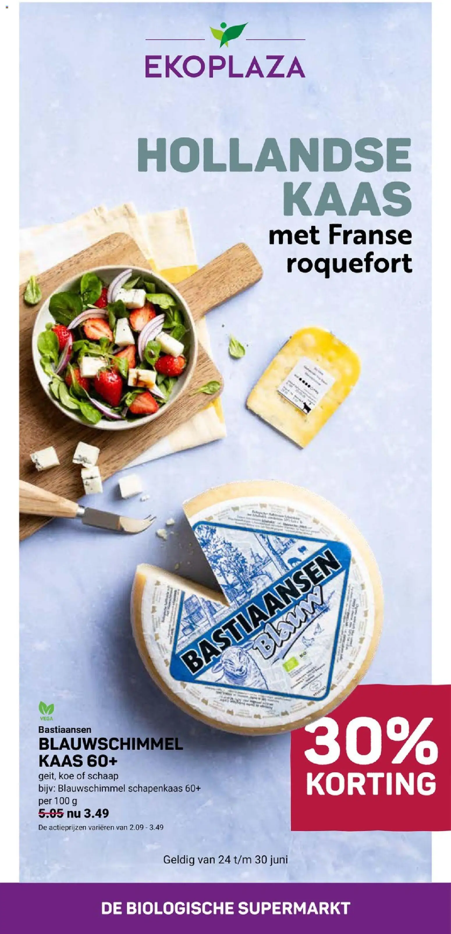 Voorbeeld van Ekoplaza folder van winkel Ekoplaza geldig vanaf 24-06-2026 - Kaas, Schapenkaas