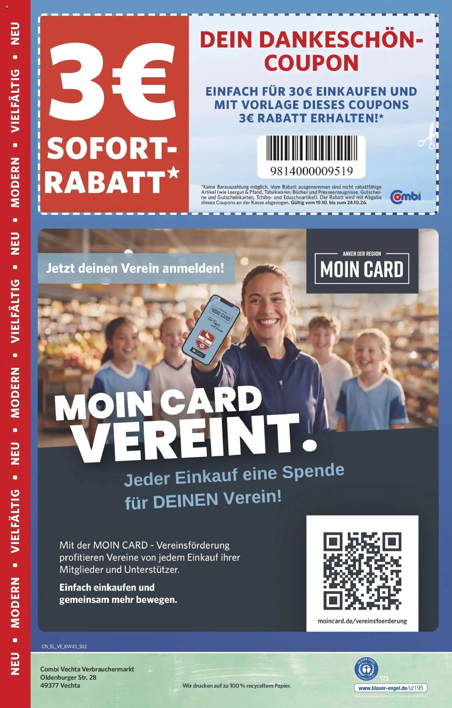 Vorschau von dem Prospekt des Geschäftes Combi, gültig ab dem 19.10.2026