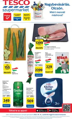 Tesco - Tesco Szupermarket akciós újság megtekintése, amely érvényes 2026.05.14.-től