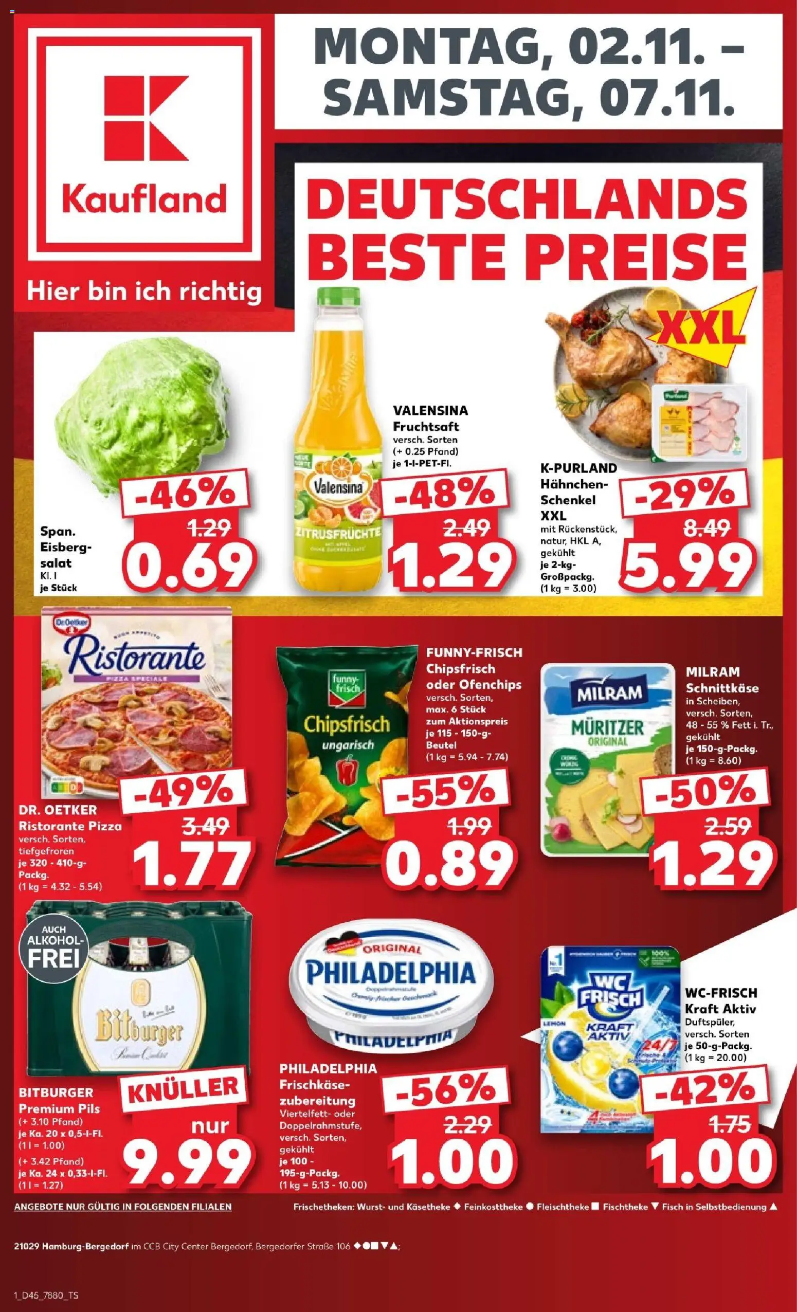 Vorschau von dem Prospekt des Geschäftes Kaufland, gültig ab dem 31.10.2026 - Fisch, Philadelphia, Ristorante, Funny frisch, Bitburger, Valensina, Fruchtsaft, Hahnchen
