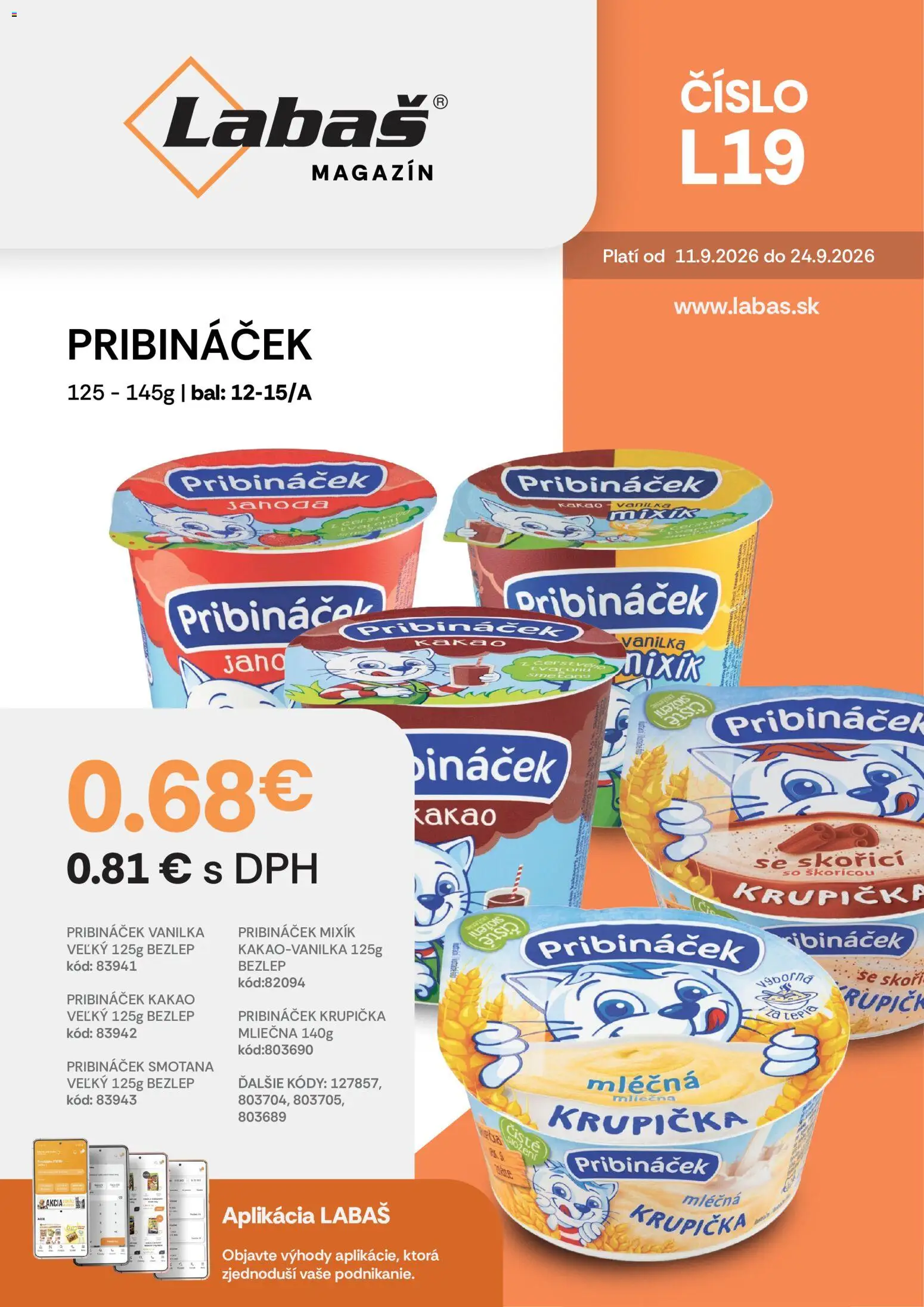 Náhľad Labaš letáku platného od 11.09.2026 - Kakao, Vanilka, Smotana