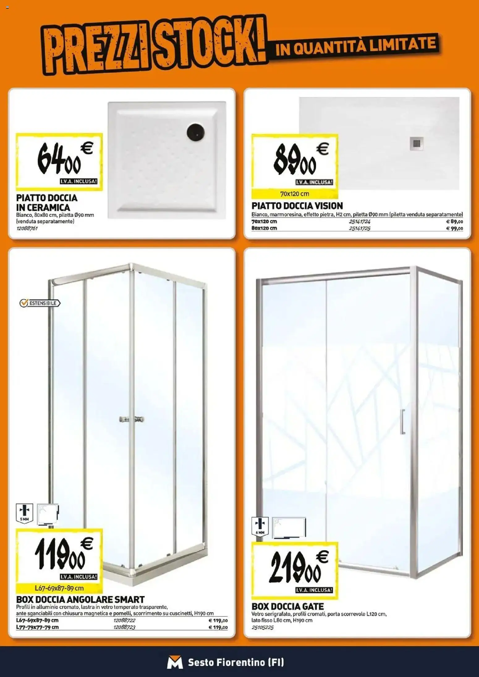 Anteprima dell'opuscolo TECNOMAT catalogo Sesto Fiorentino dal negozio TECNOMAT valido da 27/08/2026 - Box doccia, Piatto, Doccia, Porta, Porta scorrevole, Alluminio