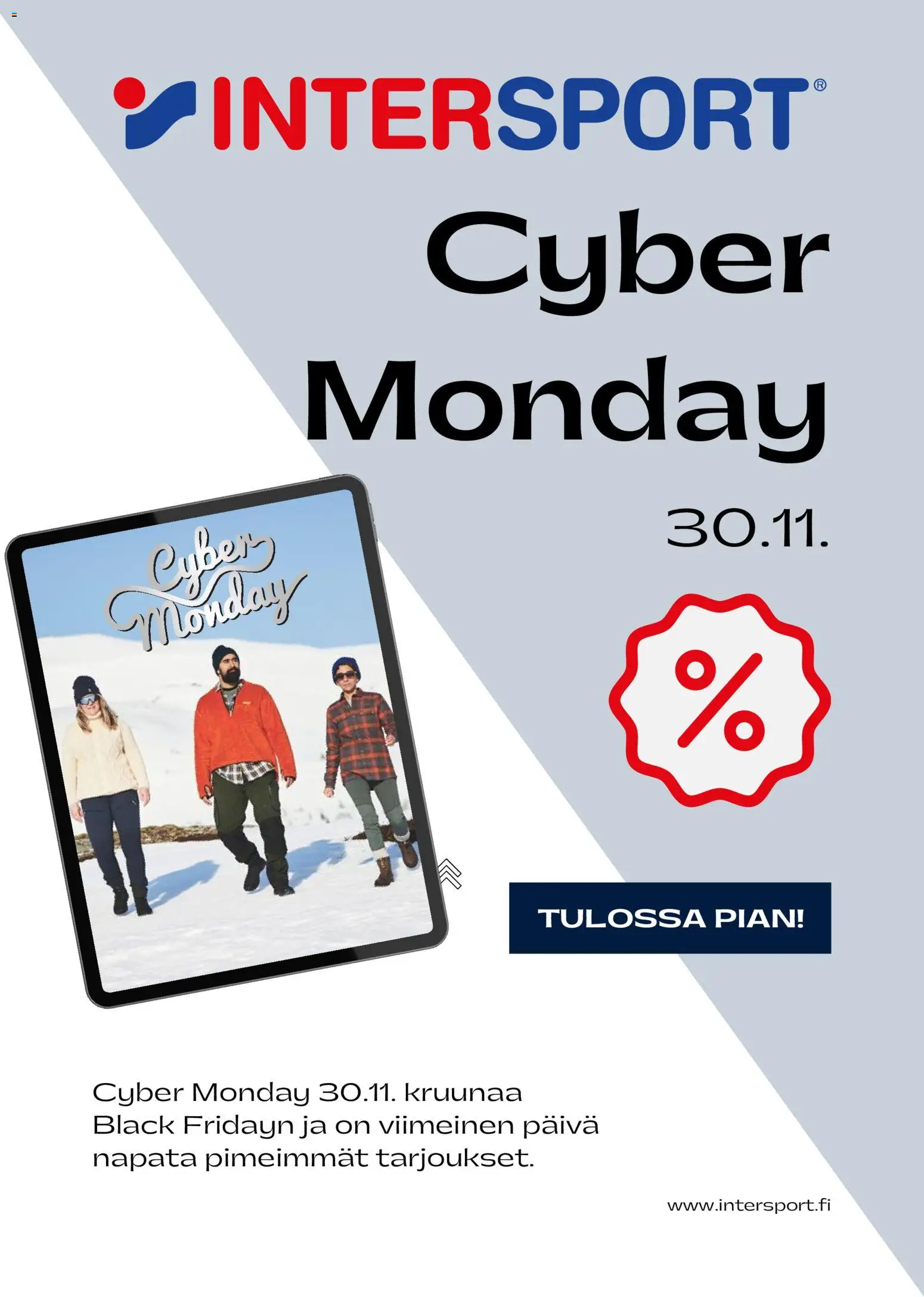 Kaupan Intersport Intersport Cyber Monday -ennakkoilmoitus esikatselu, voimassa 30/10/2026