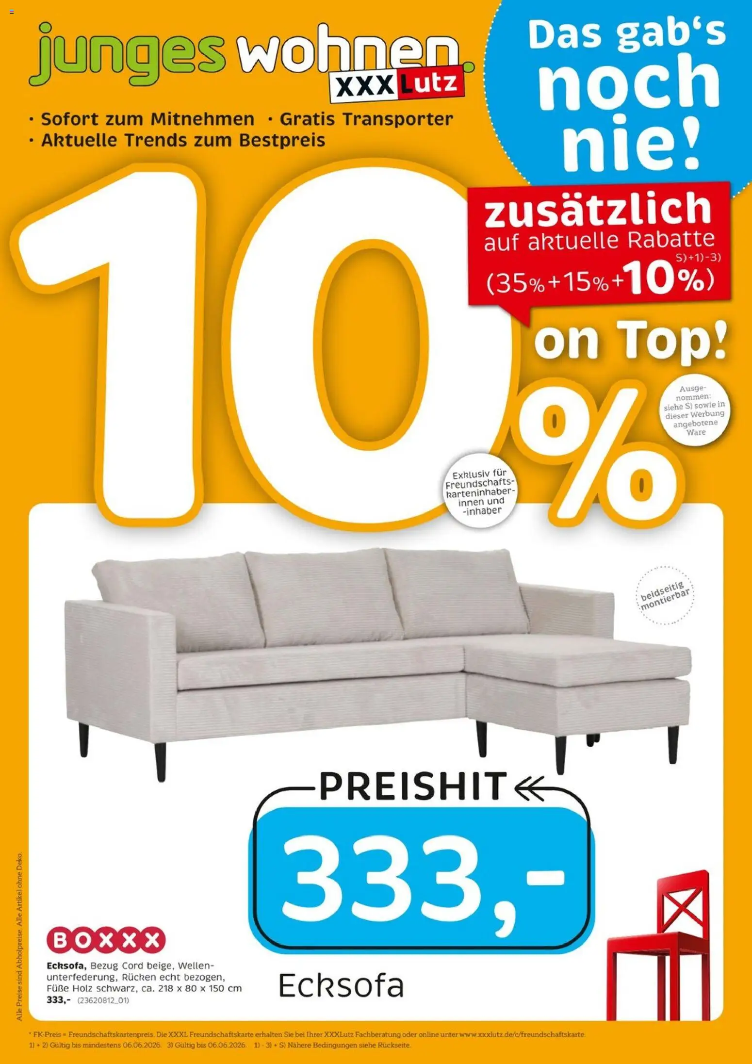 Vorschau von dem Prospekt des Geschäftes XXXLutz, gültig ab dem 01.06.2026 - Ecksofa, Top