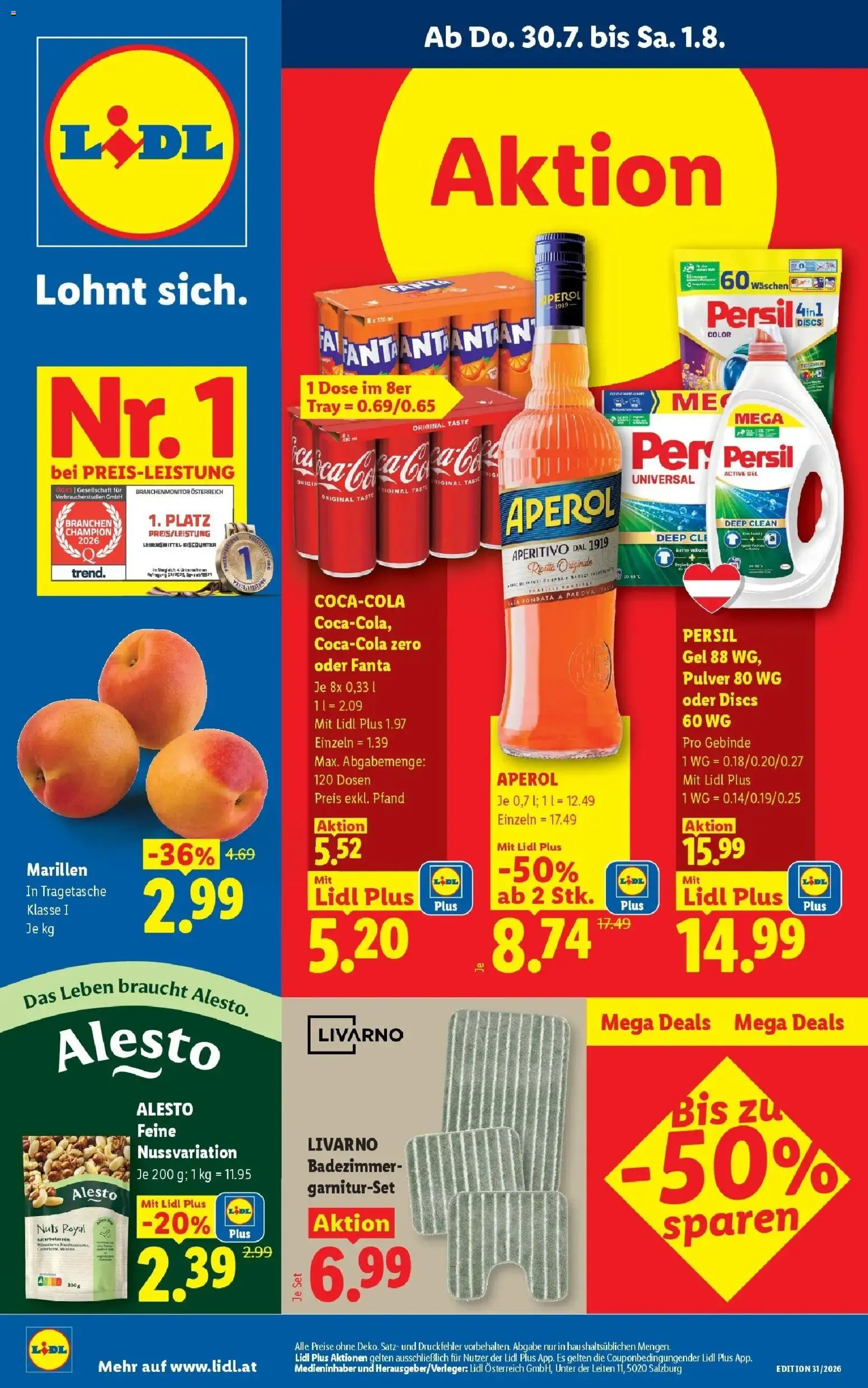 Vorschau der Angebote: Lidl Lidl Flugblatt - Wien, Langenzersdorf, Zwettl gültig ab 30.07.2026