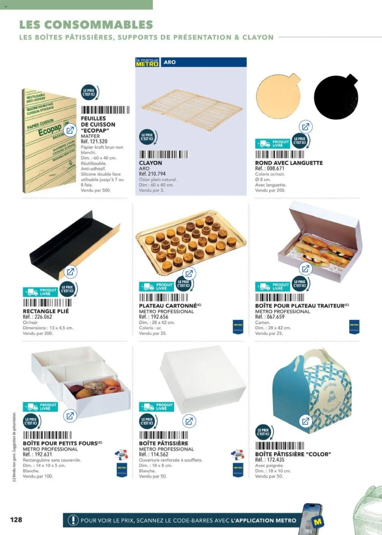 Prévisualisation de Boulangers Pâtissiers du magasin METRO formulaire valide 30/04/2026 - Livre, Plateau, Papier cuisson
