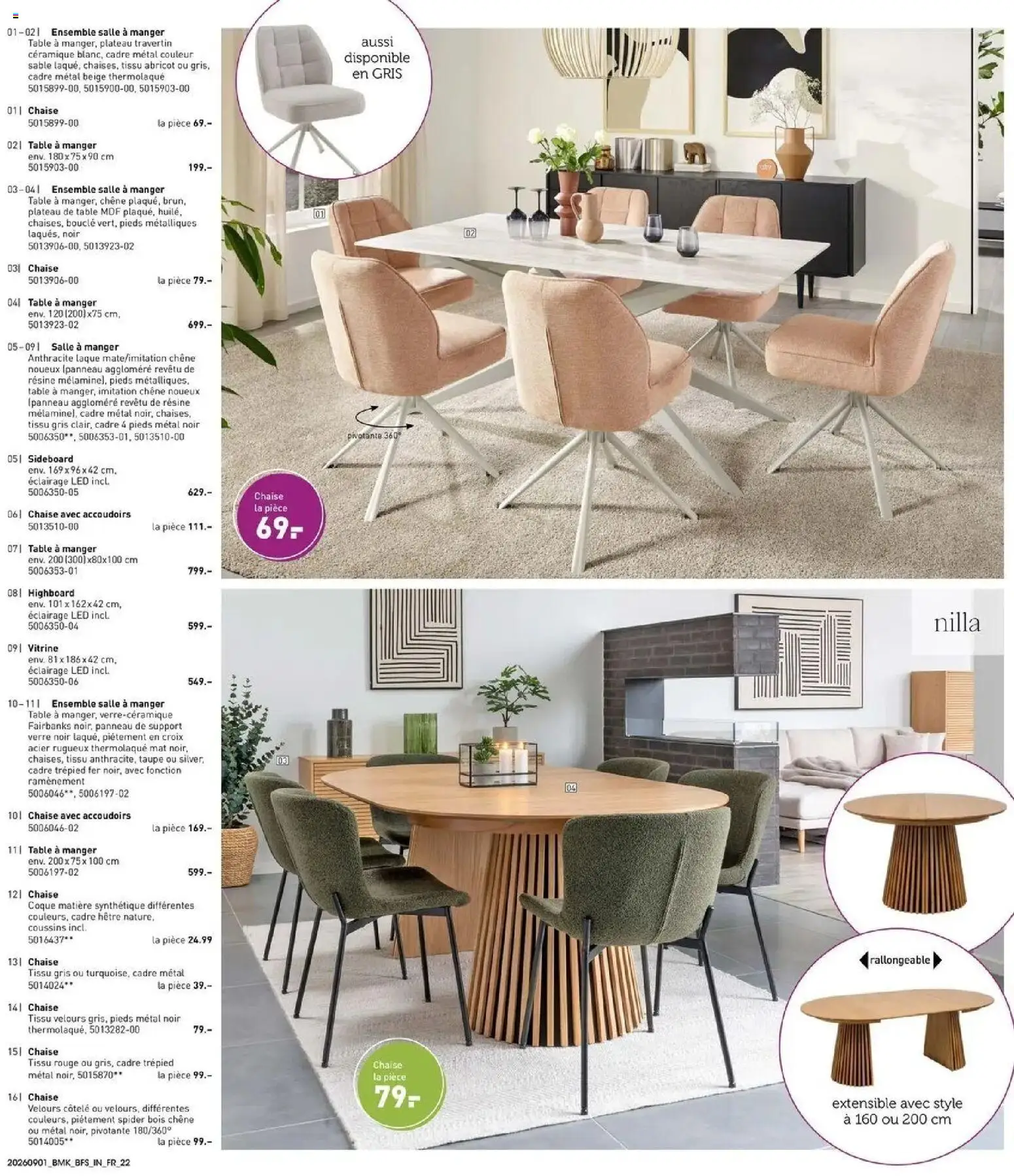 Prévisualisation de Möbel Martin: Offres hebdomadaires du magasin Möbel Martin formulaire valide 01/09/2026 - Sable, Cadre, Vitrine, Abricot, Plateau, Éclairage, Table à manger, Laque
