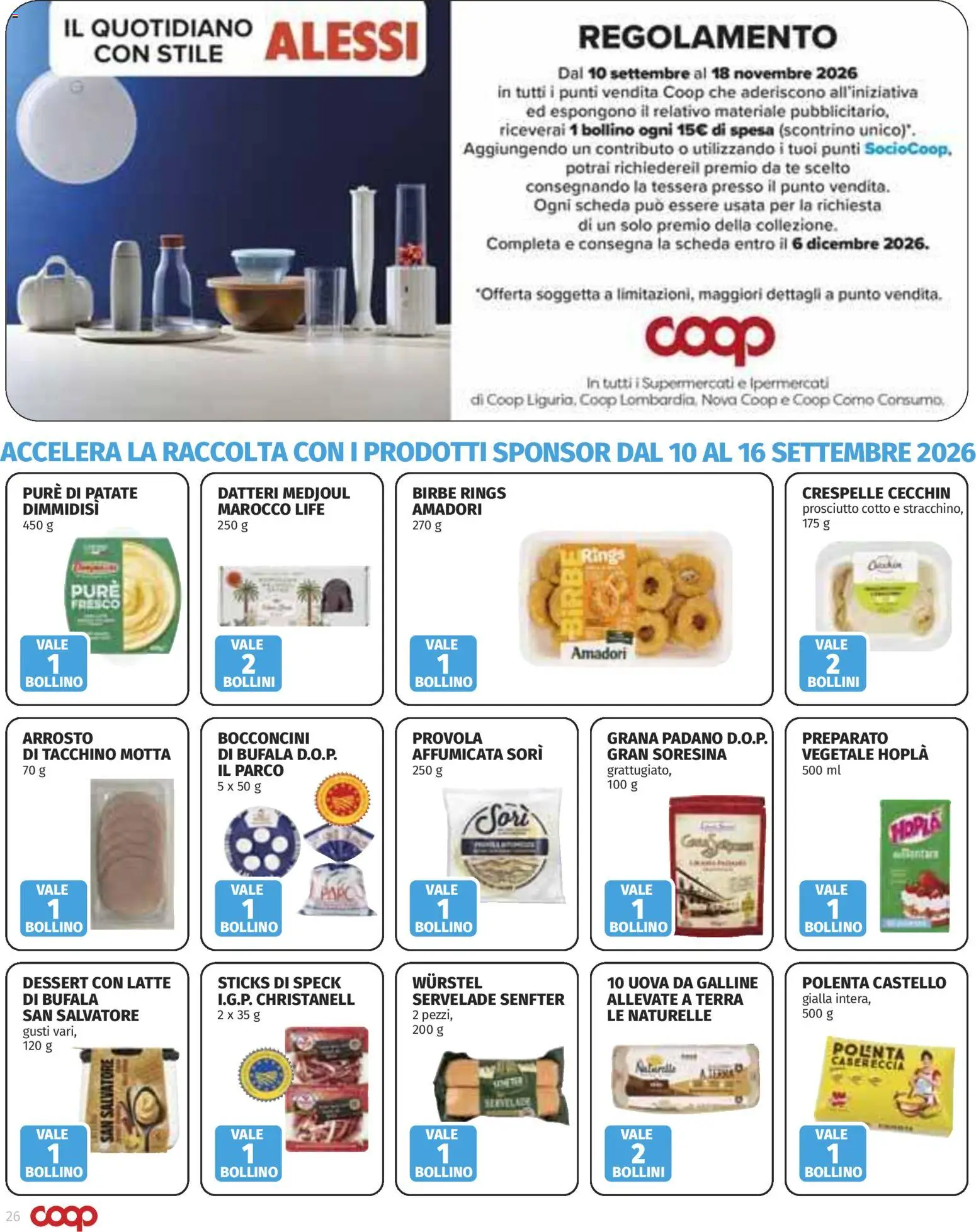 Anteprima dell'opuscolo COOP volantino Superstore Lombardia dal negozio COOP valido da 03/09/2026 - Latte, Terra, Wurstel, Speck, Prosciutto, Uova, Grana Padano, Arrosto