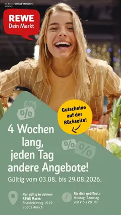 Vorschau von dem Prospekt des Geschäftes Rewe, gültig ab dem 03.08.2026