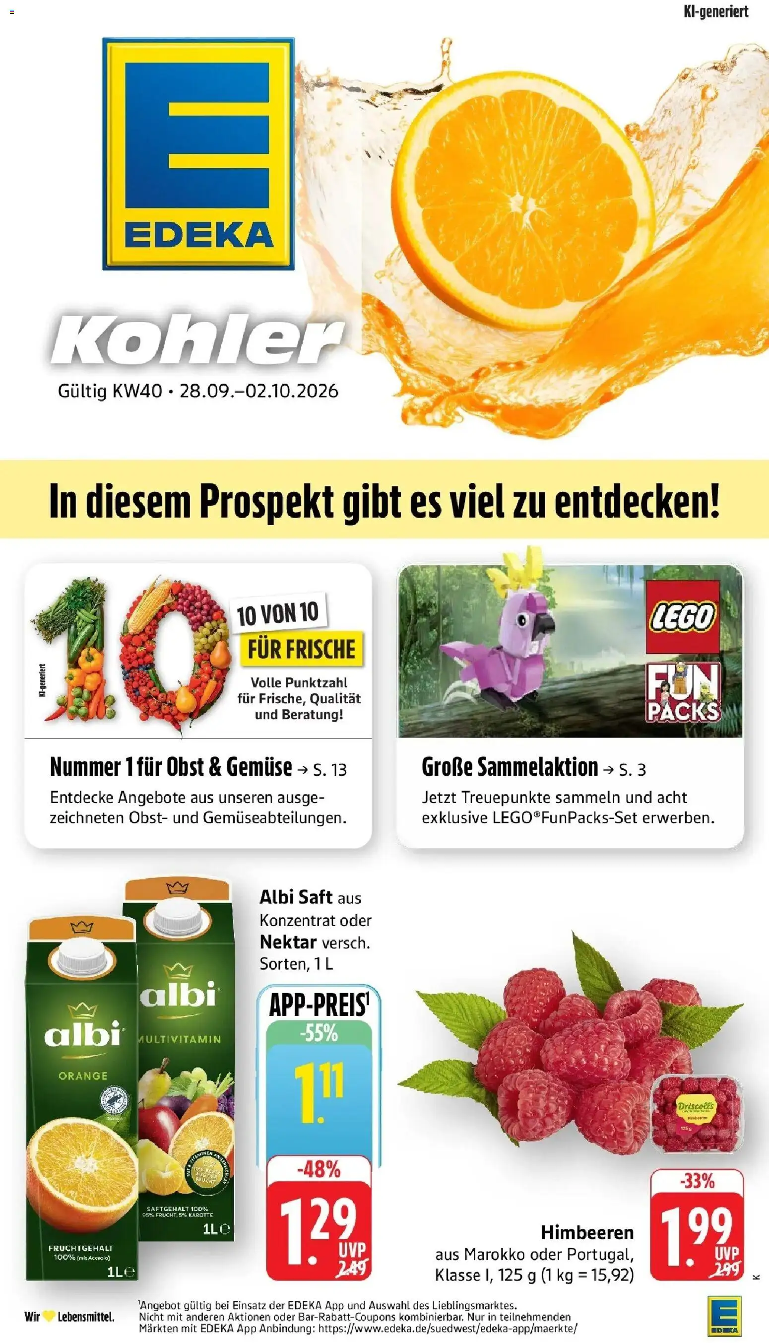 Vorschau von dem Prospekt des Geschäftes Edeka, gültig ab dem 28.09.2026