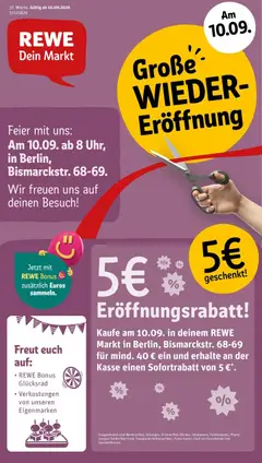 Vorschau von dem Prospekt des Geschäftes Rewe, gültig ab dem 07.09.2026