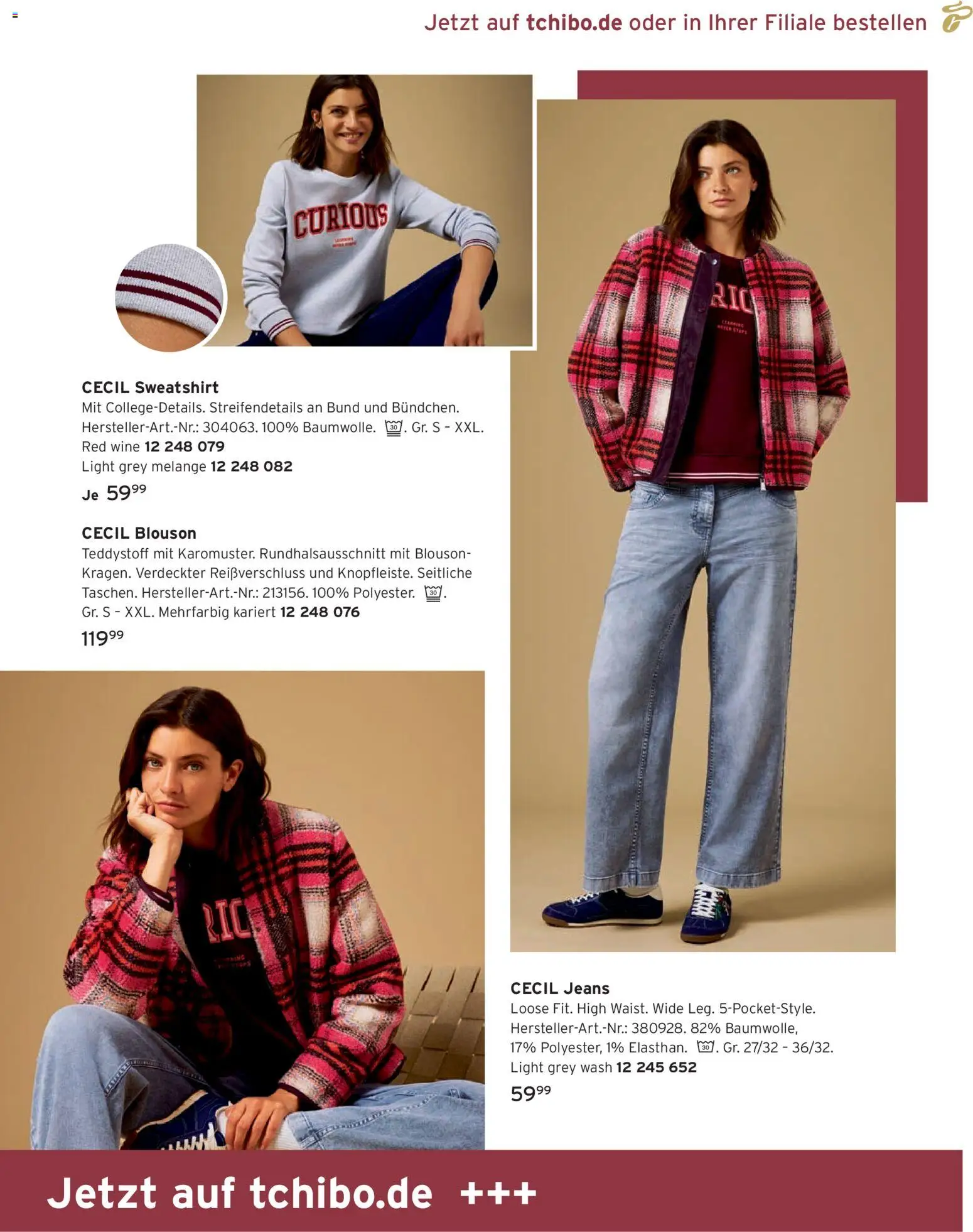 Vorschau von dem Prospekt des Geschäftes Tchibo, gültig ab dem 01.11.2026 - Jeans, Sweatshirt