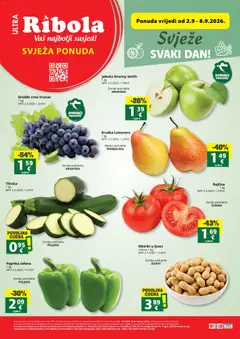 Pregled letka Ribola Svježa Ponuda trgovine Ribola vrijedi od 02.09.2026