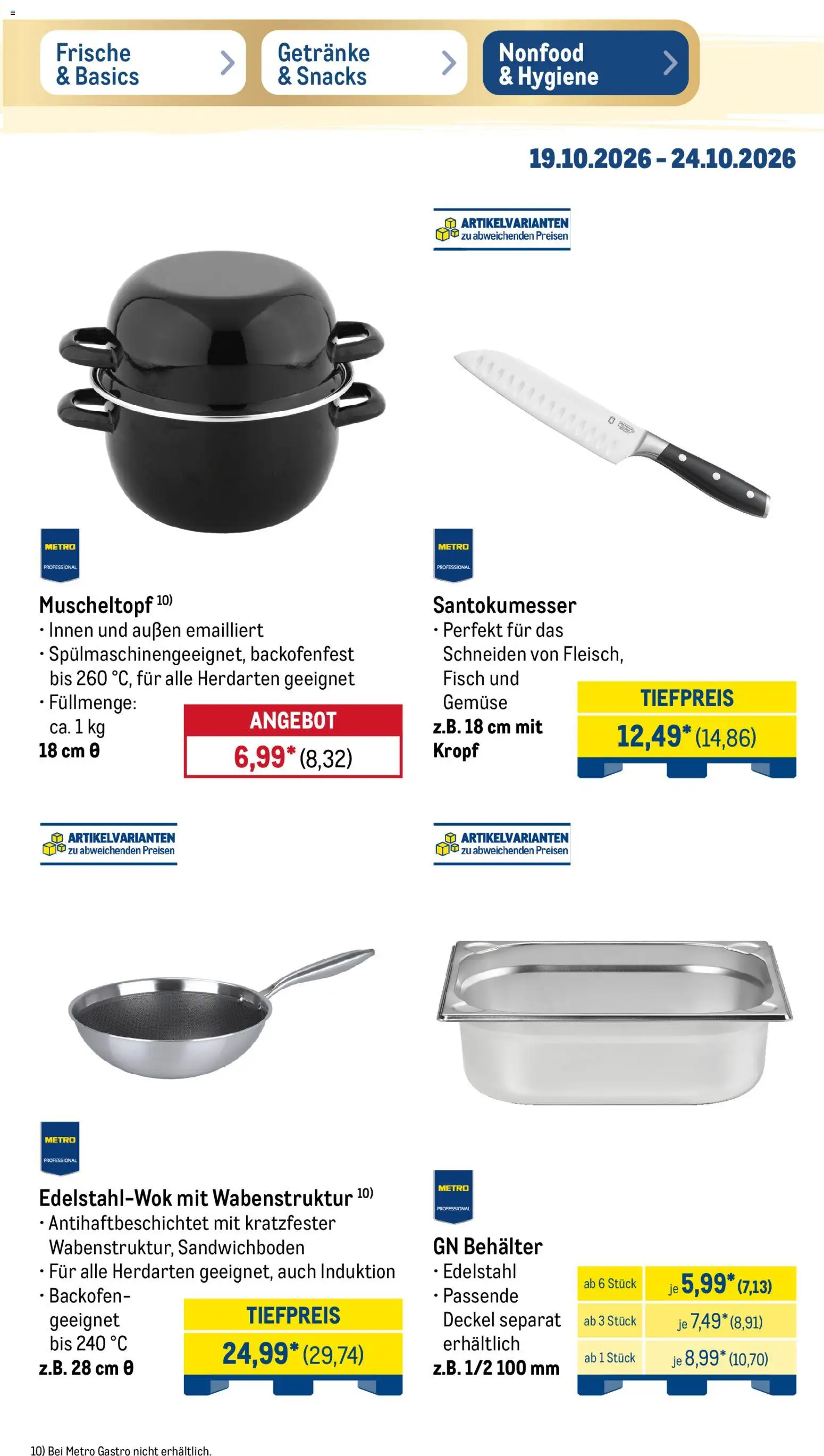 Vorschau von dem Prospekt des Geschäftes Metro, gültig ab dem 19.10.2026 - Fisch, Gemüse, Backofen