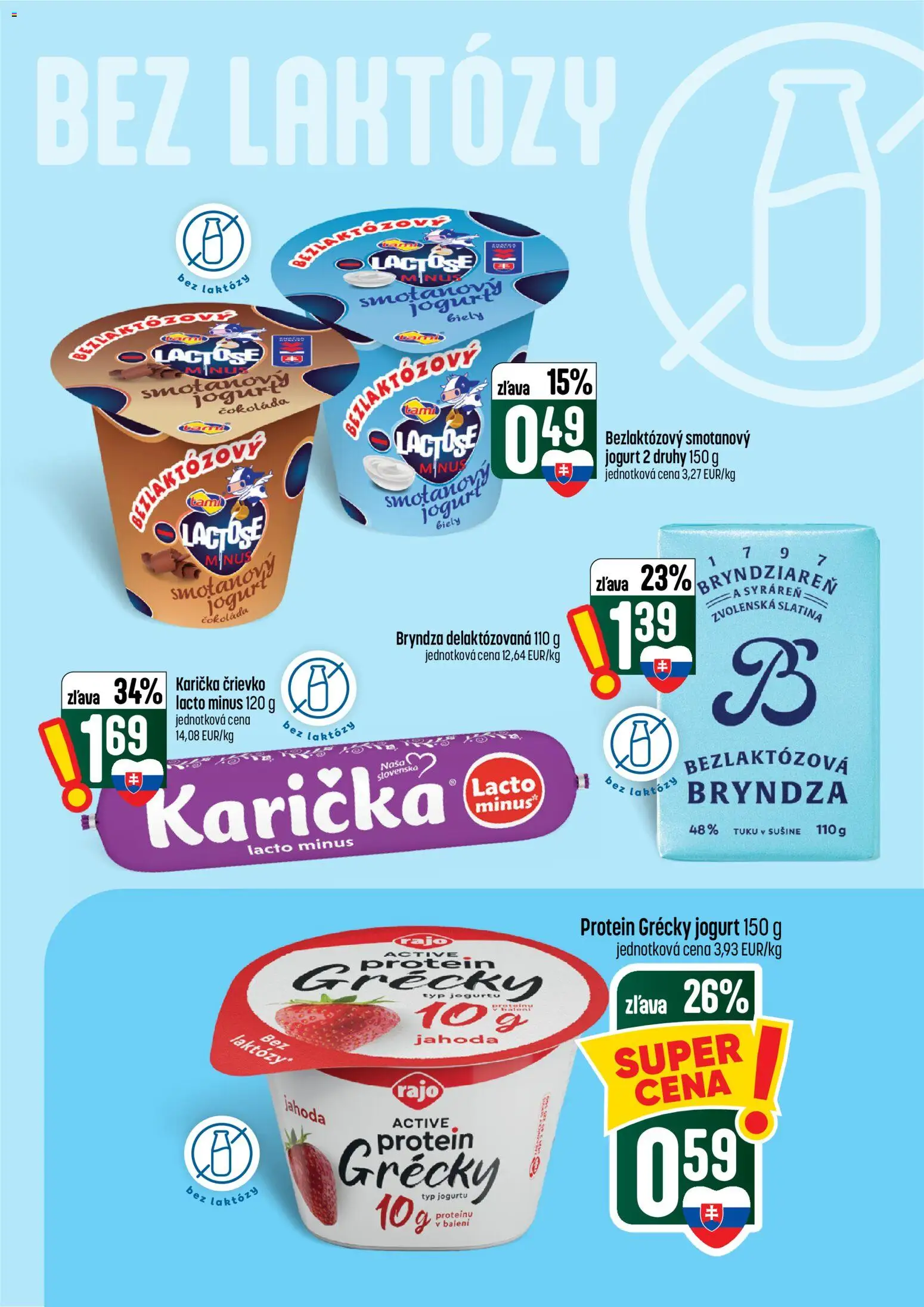 Náhľad COOP Jednota letáku platného od 08.10.2026 - Protein, Čokoláda, Bryndza, Jogurt, Grécky jogurt, Smotanový jogurt