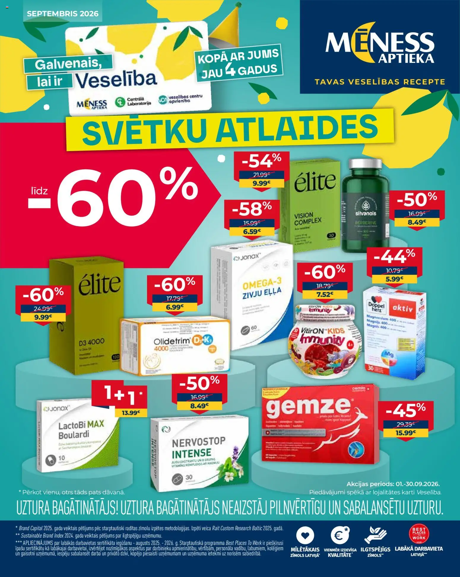 Skatīt Mēness aptieka akciju bukletu, derīgs no 01.09.2026.