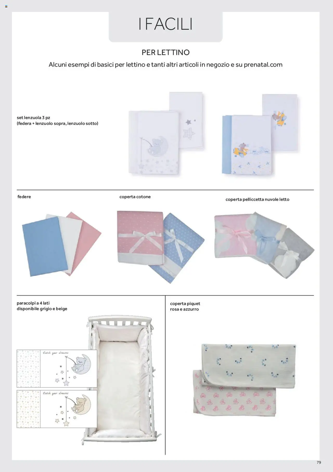 Anteprima dell'opuscolo Catalogo Camarette e Lettini dal negozio Prenatal valido da 01/01/2025 - Letto, Lenzuola, Lettino, Coperta, Federa