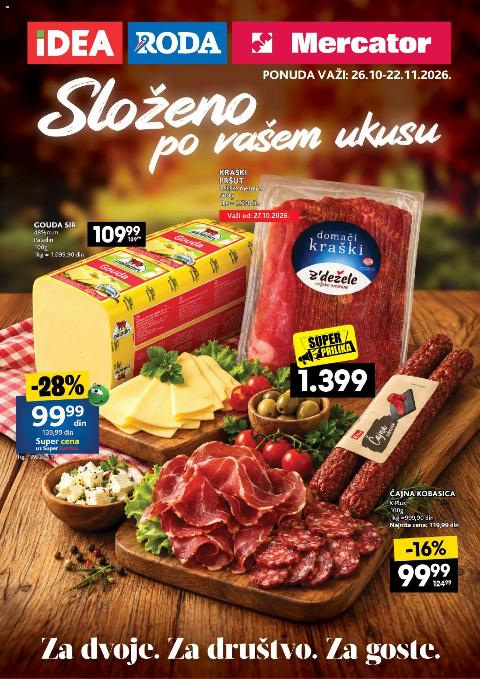 Pregled Idea kataloga - važi od 26.10.2026 - Sir, Kobasica, Pršut, Gouda, Gouda sir