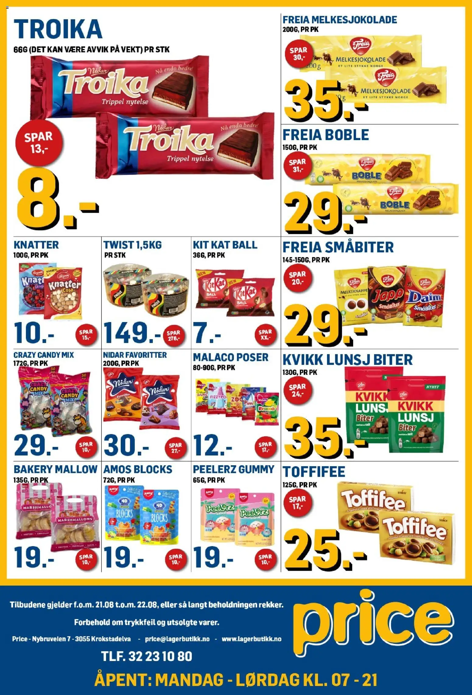 Forhåndsvis Price Lagerbutikk kundeavis fra butikk Price Lagerbutikk gyldig fra 21/08/2026