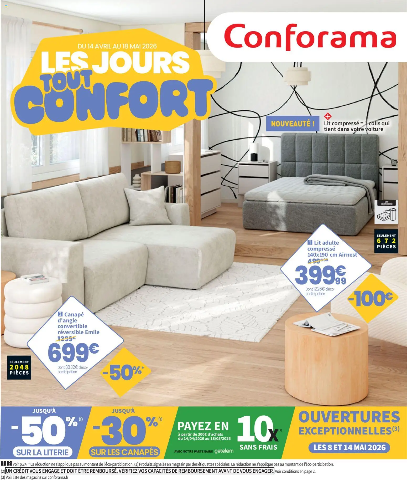 Prévisualisation de Conforama catalogue du magasin Conforama formulaire valide 14/04/2026 - Canapé, Canapés, Lit, Literie, Canapé d’angle