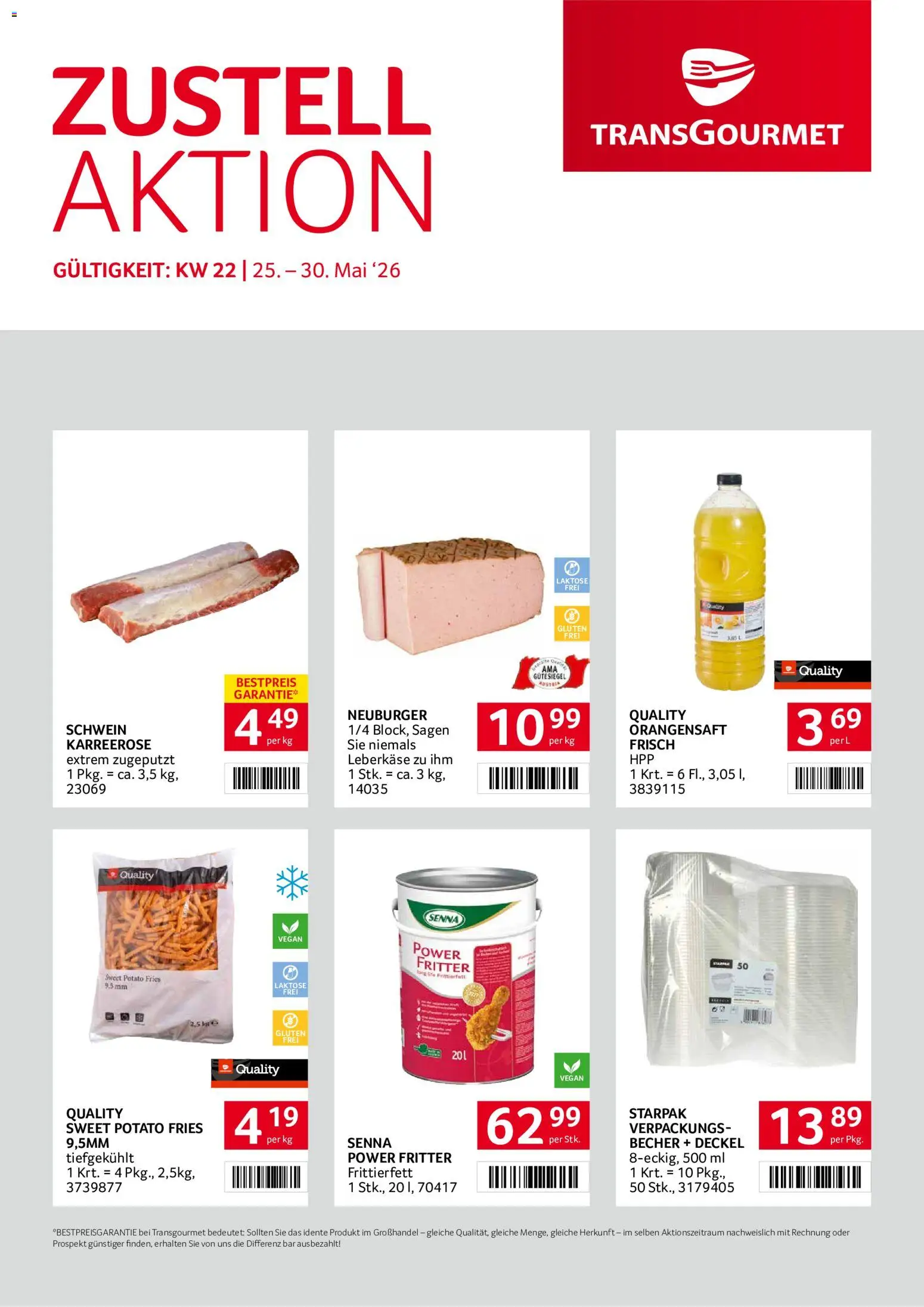 Vorschau der Angebote: Transgourmet Transgourmet Zustellaktion gültig ab 25.05.2026