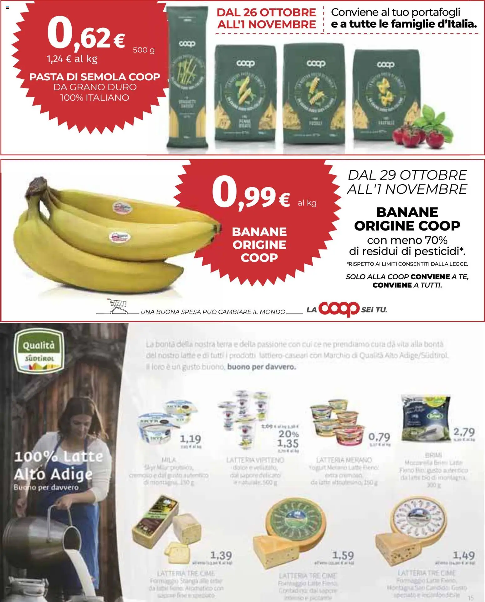 Anteprima dell'opuscolo Ipercoop volantino Extra offerte dal negozio Ipercoop valido da 22/10/2026 - Pasta, Latte, Terra, Formaggio, Yogurt, Sapone, Semola, Banane