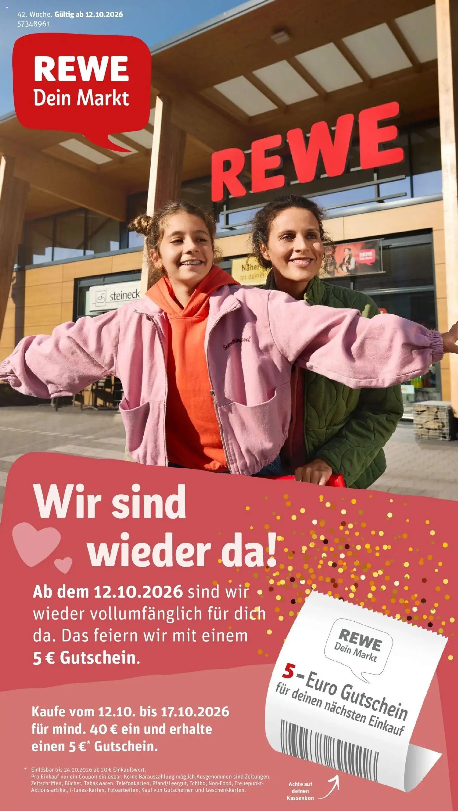 Vorschau von dem Prospekt des Geschäftes Rewe, gültig ab dem 12.10.2026