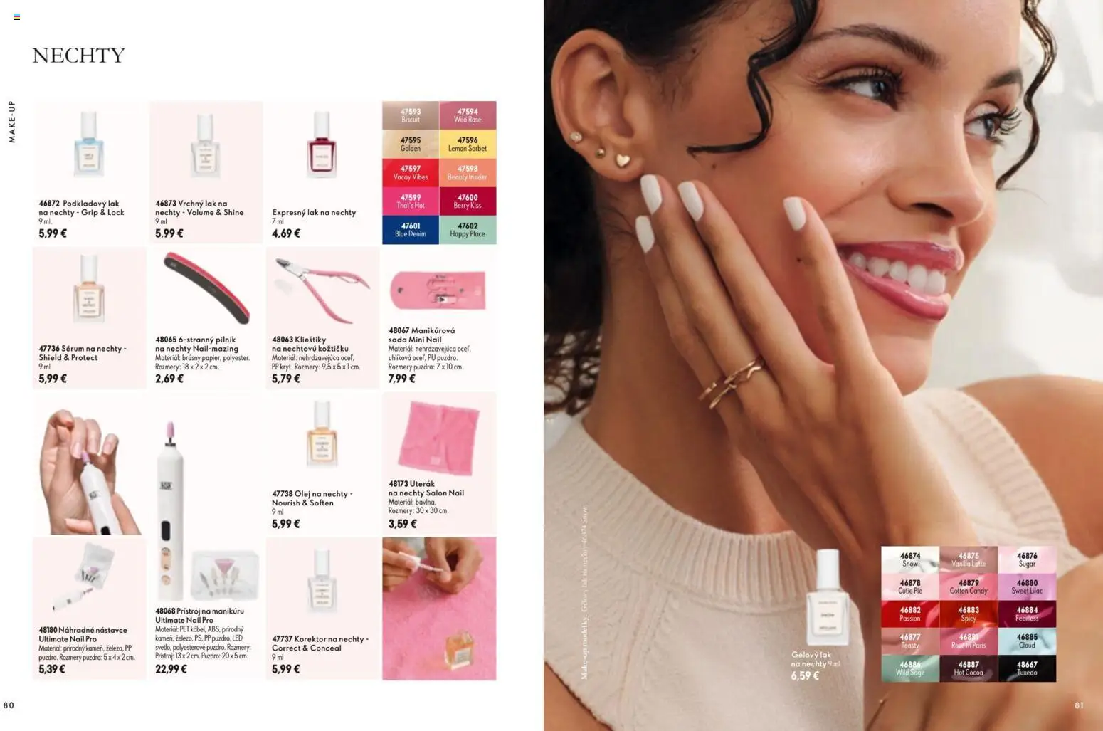 Náhľad Oriflame letáku platného od 11.11.2026 - Korektor, Olej, Led, Lak na nechty, Sorbet, Toasty, Puzdro, Uterák