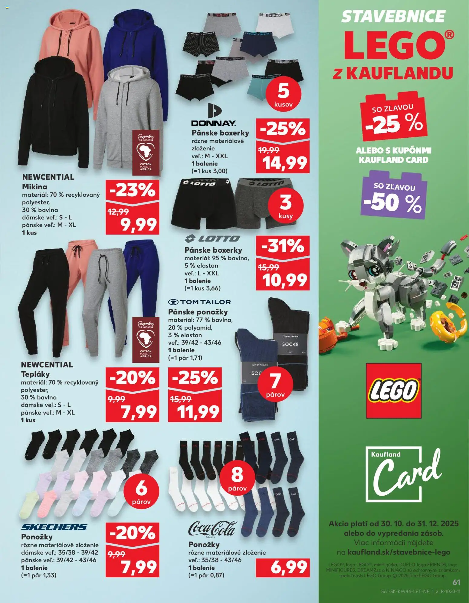 Náhľad Kaufland letáku platného od 30.10.2025 - LEGO, Mikina, Ponožky, Boxerky, LEGO stavebnice