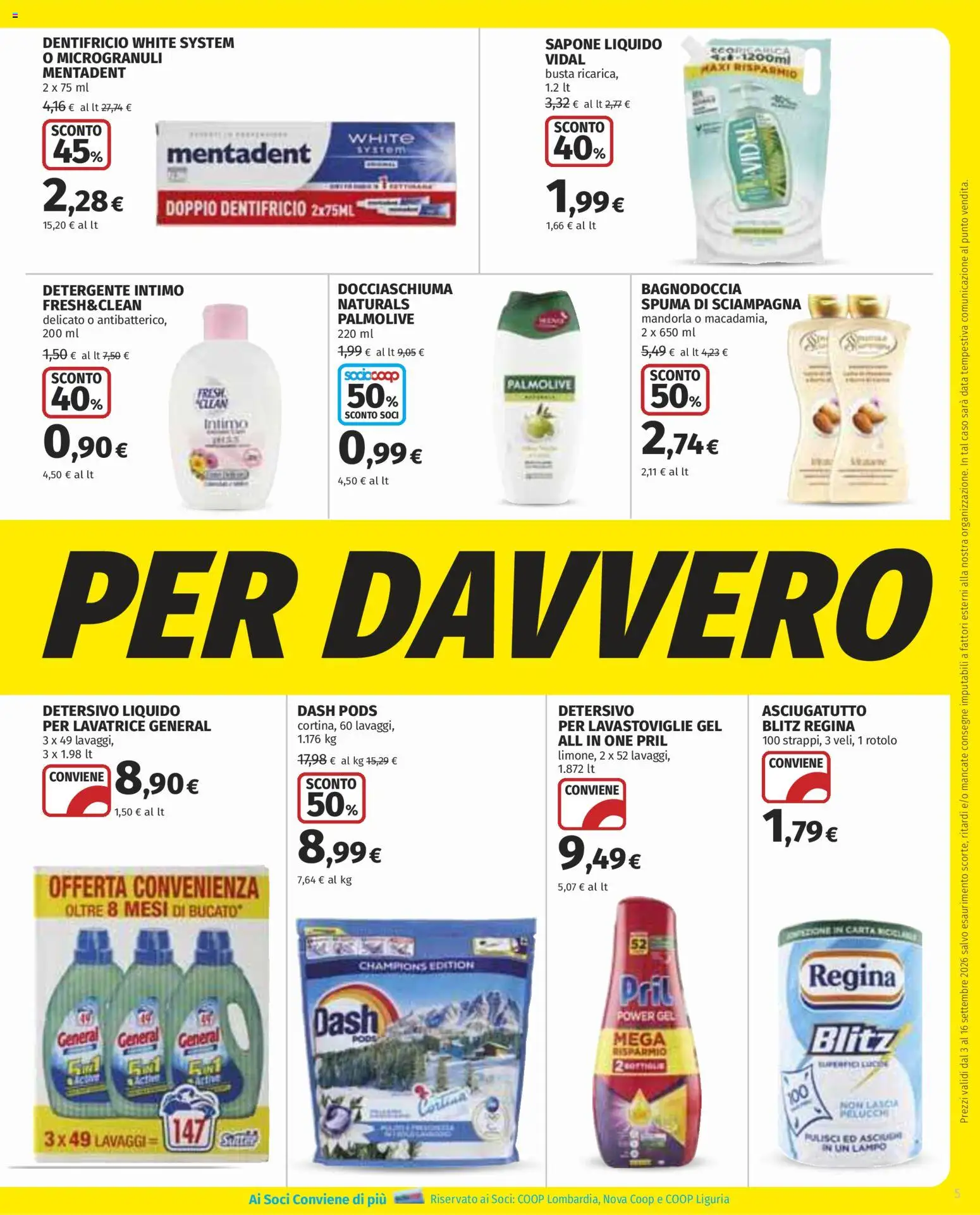 Anteprima dell'opuscolo COOP volantino Superstore Lombardia dal negozio COOP valido da 03/09/2026 - Lavatrice, Lavastoviglie, Data, Sapone, Dentifricio, Detergente intimo, Detergente, Asciugatutto