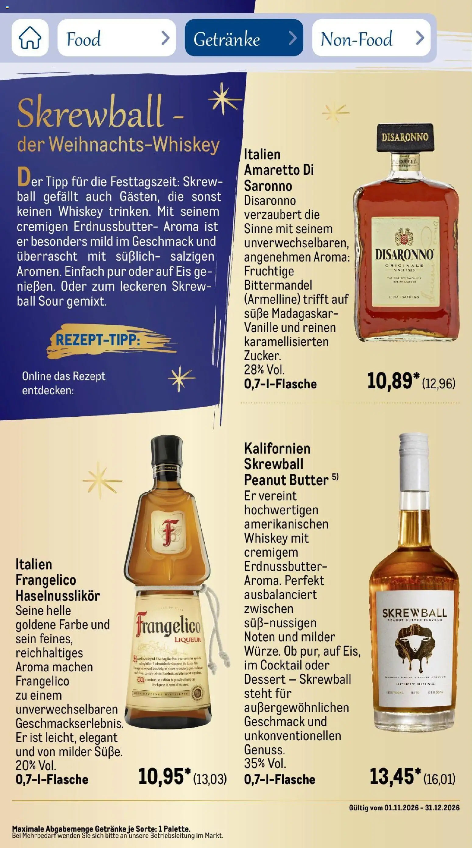 Vorschau von dem Prospekt des Geschäftes Metro, gültig ab dem 01.11.2026 - Eis, Butter, Whiskey, Vanille