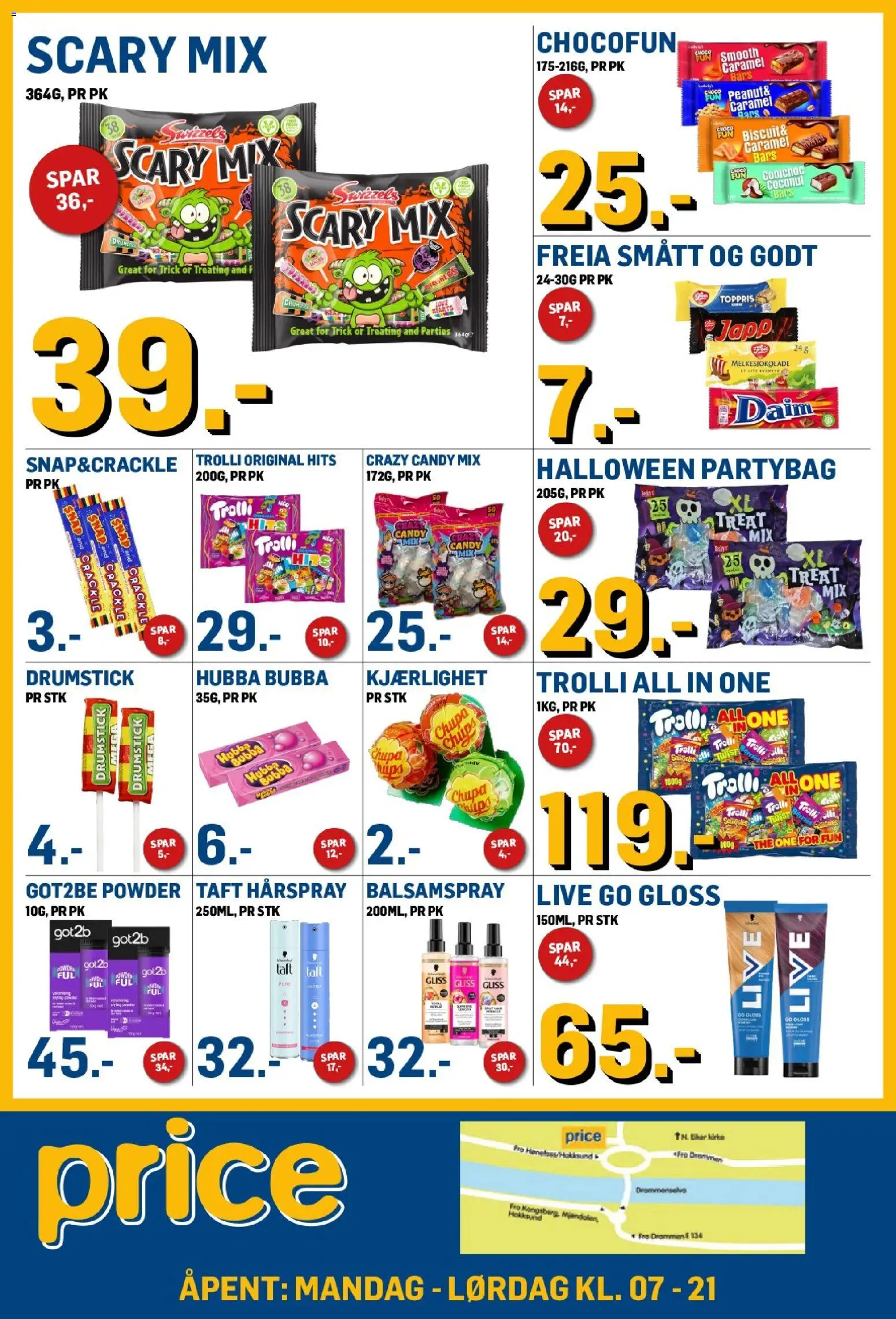 Forhåndsvis Price Lagerbutikk kundeavis fra butikk Price Lagerbutikk gyldig fra 30/10/2026 - And, Balsamspray, Hårspray