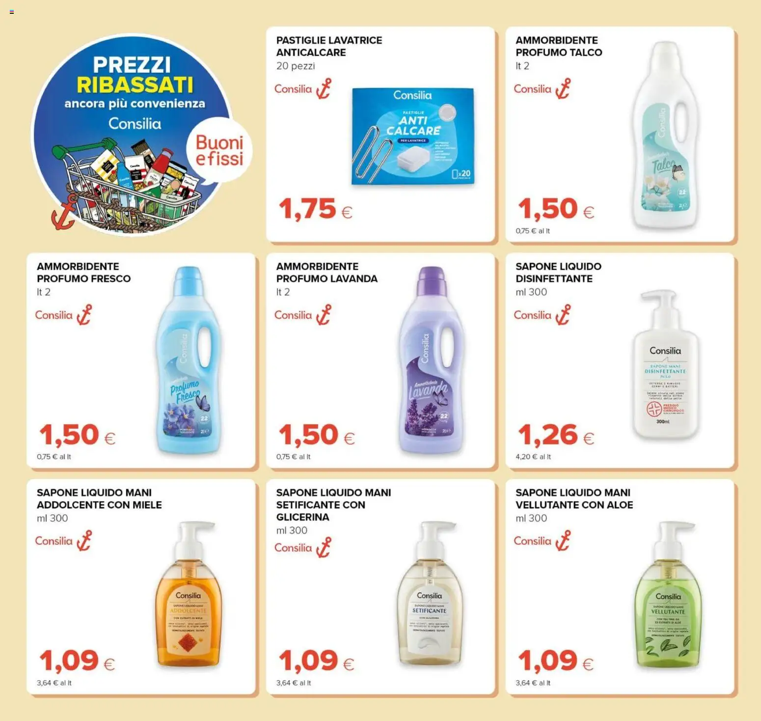 Anteprima dell'opuscolo Oasi volantino Prezzi Ribassati dal negozio Oasi valido da 21/08/2026 - Lavatrice, Miele, Lavanda, Profumo, Talco, Ammorbidente, Sapone, Anticalcare