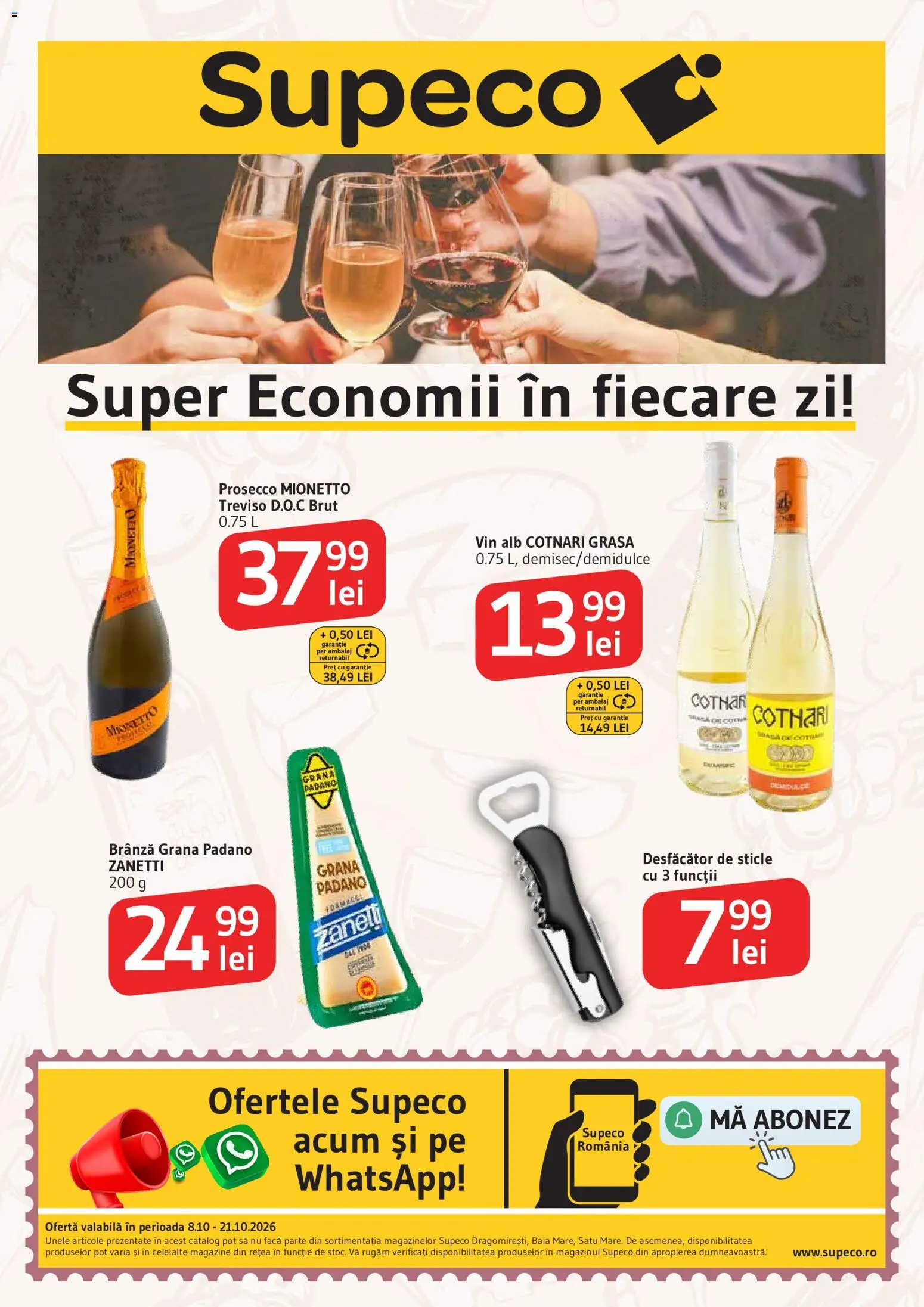 Previzualizarea de cataloage: Supeco Supeco Catalog Vin&Branza valabil de la 08.10.2026 - Prosecco, Vin, Brânză, Vin alb