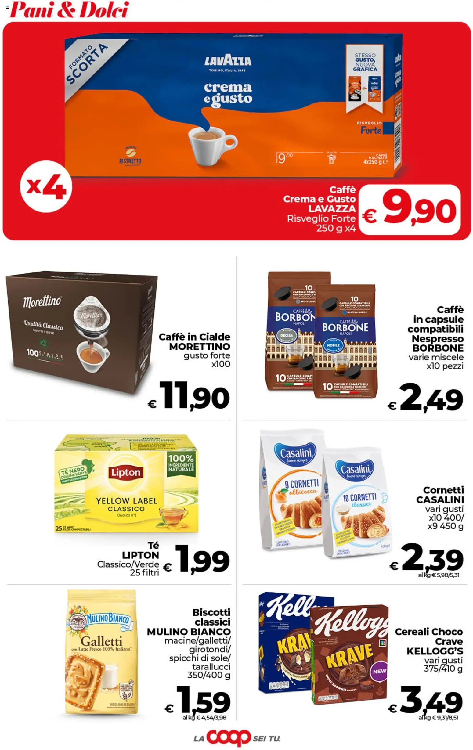Anteprima dell'opuscolo COOP volantino Superstore Sicilia dal negozio COOP valido da 01/09/2026 - Crema, Biscotti, Latte, Borbone, Cialde, Tè, Cialde borbone, Macinato