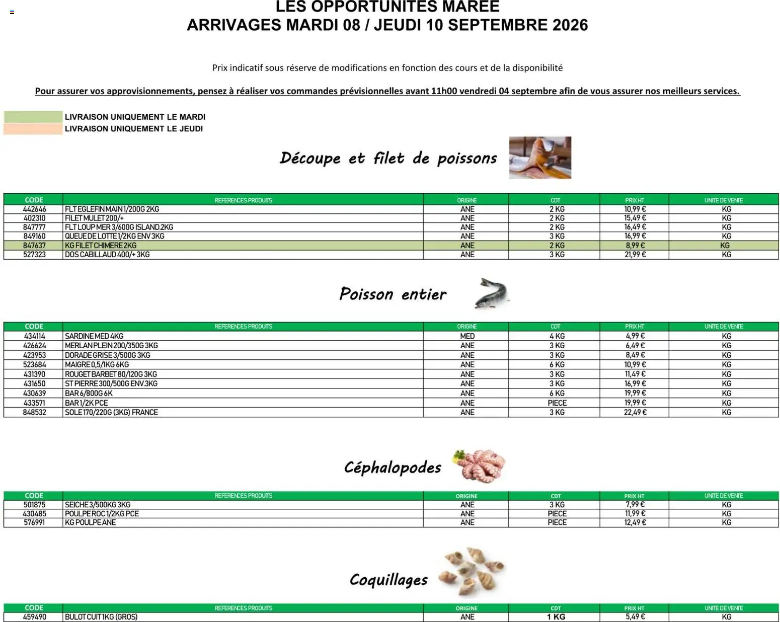 Prévisualisation de Promocash Opportunités Marée du magasin Promocash formulaire valide 08/09/2026