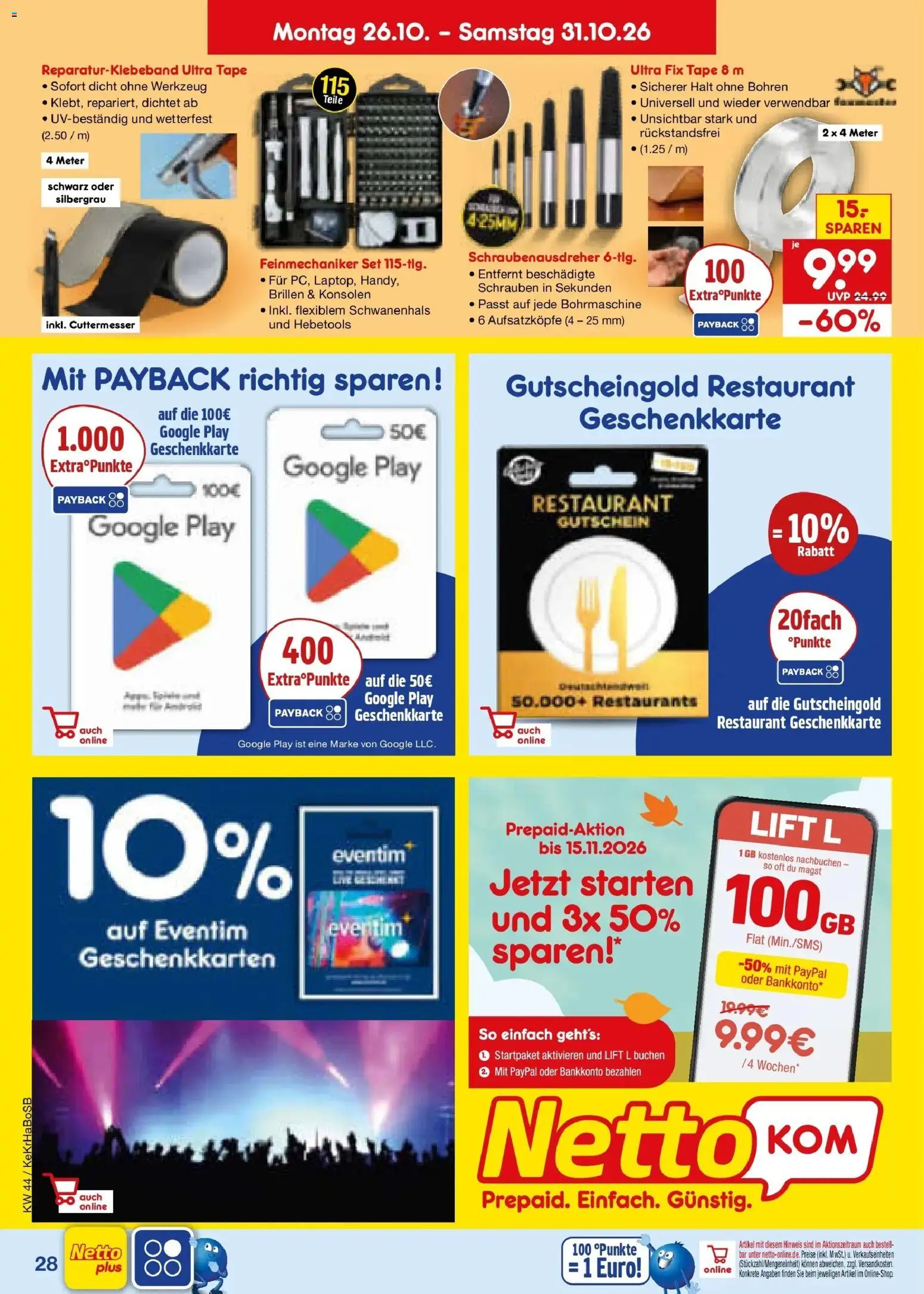 Vorschau von dem Prospekt des Geschäftes Netto Marken-Discount, gültig ab dem 26.10.2026