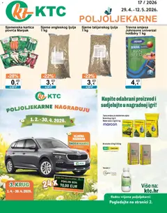 Pregled letka KTC Katalog poljoljekarne trgovine KTC vrijedi od 29.04.2026