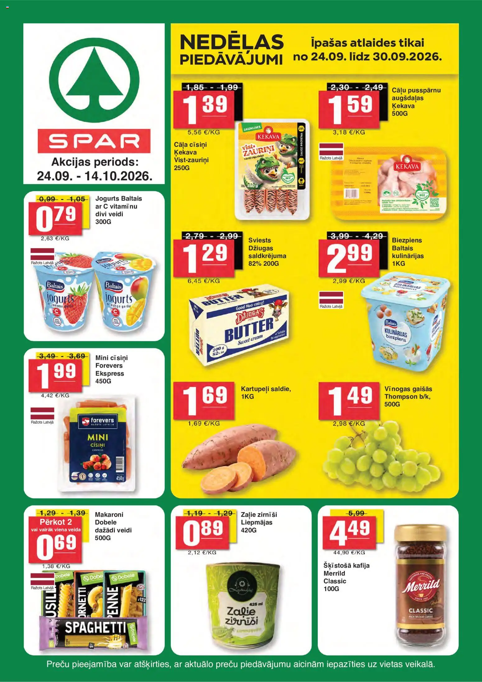 Skatīt Spar akciju bukletu, derīgs no 24.09.2026.
