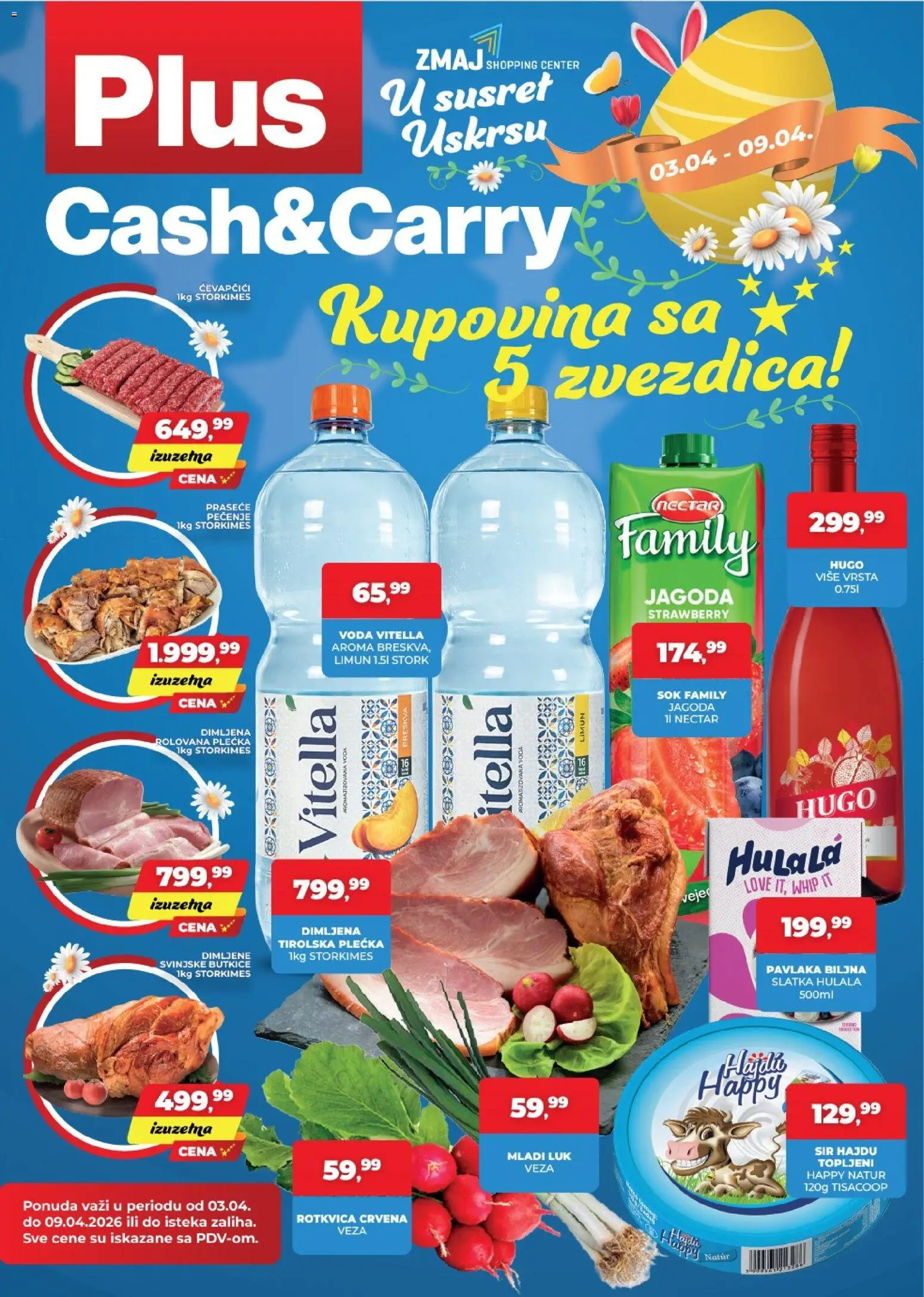 Pregled Plus Cash & Carry kataloga - važi od 03.04.2026 - Limun, Jagoda, Breskva, Pavlaka, Sir, Sok, Luk, Rotkvica