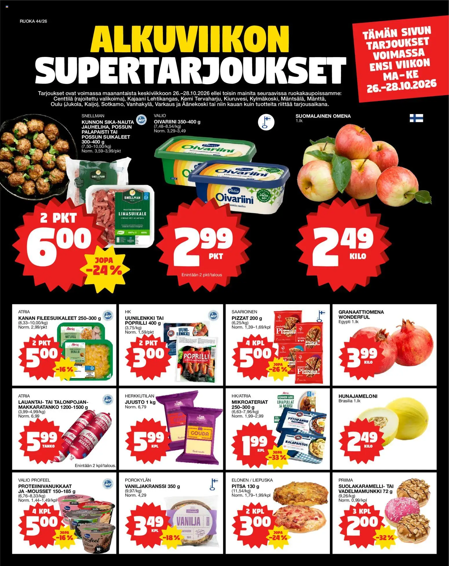 Kaupan Tokmanni Tokmanni Ruokasanomat esikatselu, voimassa 26/10/2026