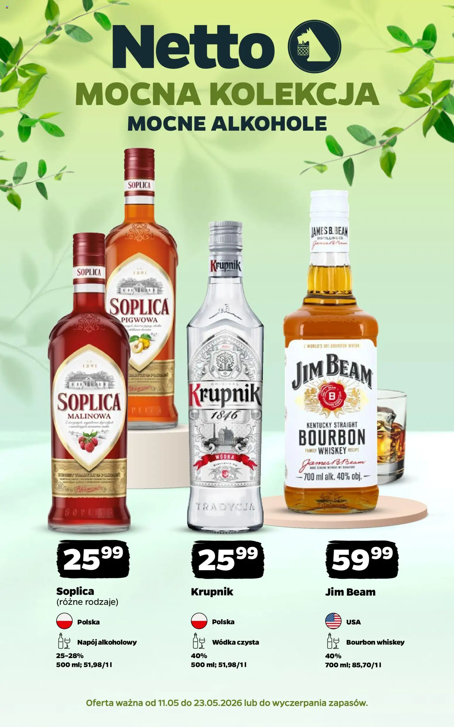 Pogląd gazetki "Netto gazetka - Alkohole mocne" ze sklepu Netto ważnej od 11.05.2026