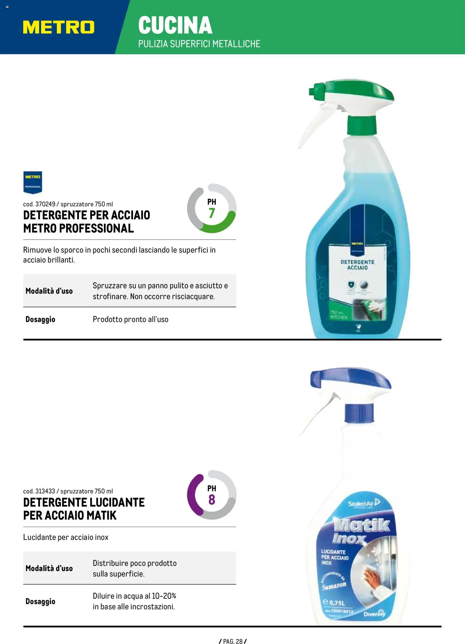 Anteprima dell'opuscolo Volantino Detergenza dal negozio Metro valido da 07/01/2026 - Acqua, Detergente
