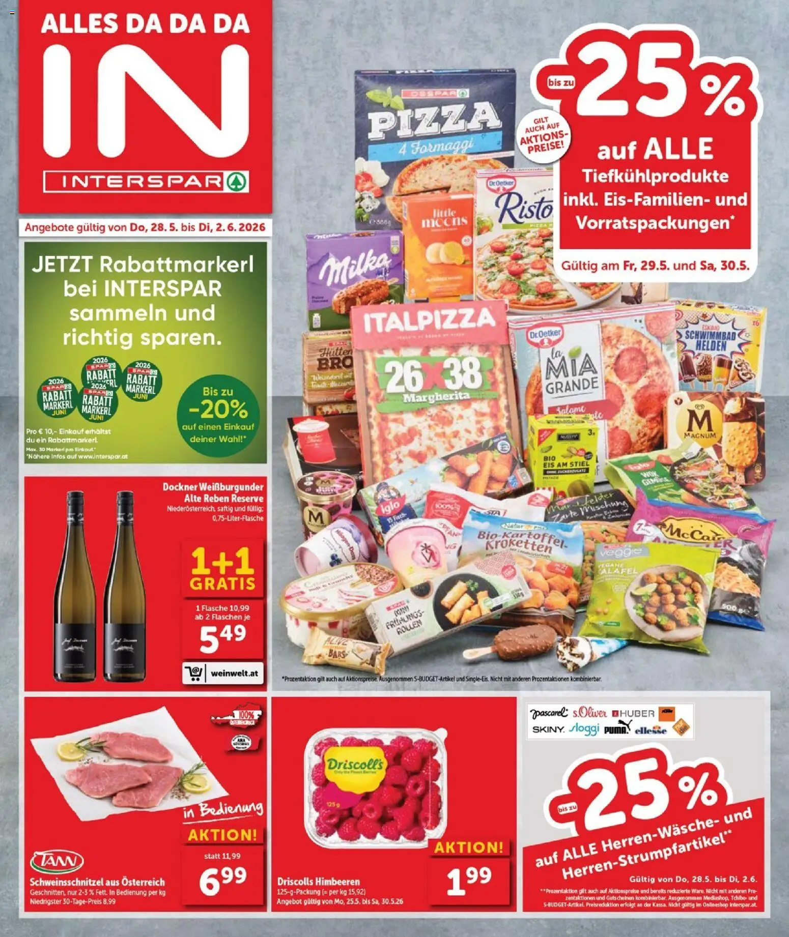 Vorschau der Angebote: Interspar Interspar Flugblatt - Burgenland Sued gültig ab 29.05.2026 - Pizza, Eis, Fisch, Salami