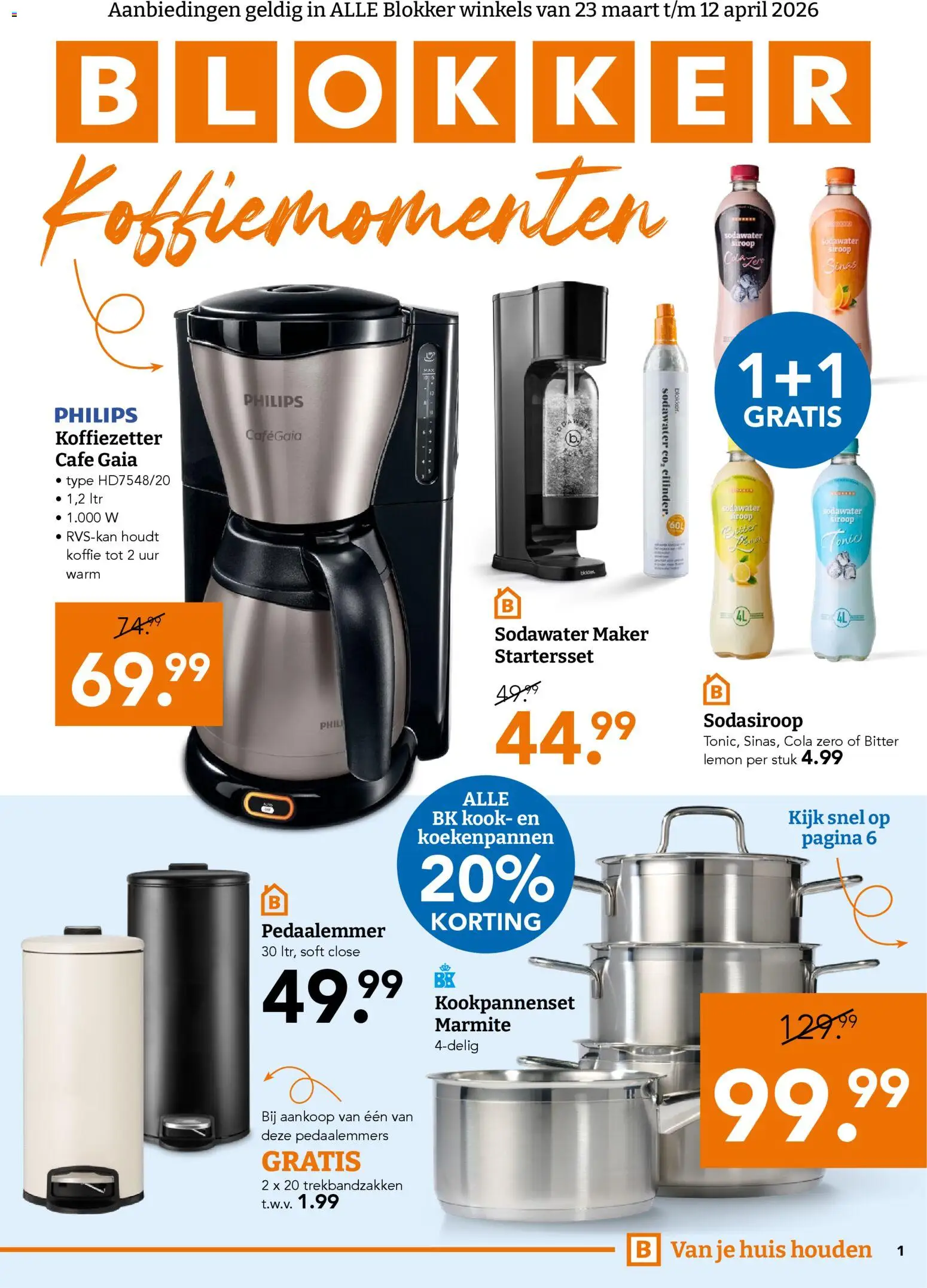 Voorbeeld van Blokker folder van winkel Blokker geldig vanaf 23-03-2026 - Koffie, Siroop