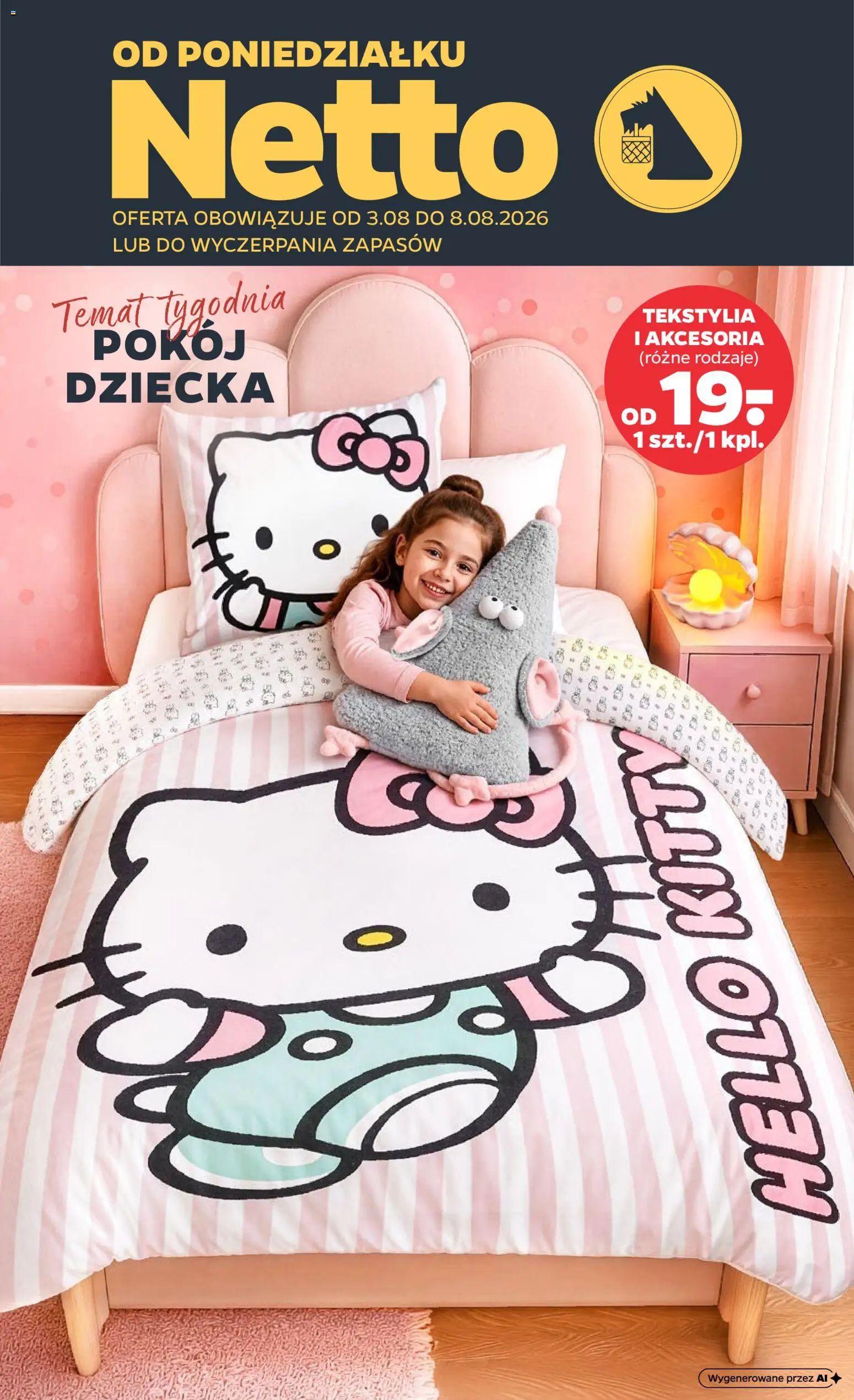 Pogląd gazetki "Netto gazetka od poniedziałku NonFood" ze sklepu Netto ważnej od 03.08.2026 - Tekstylia