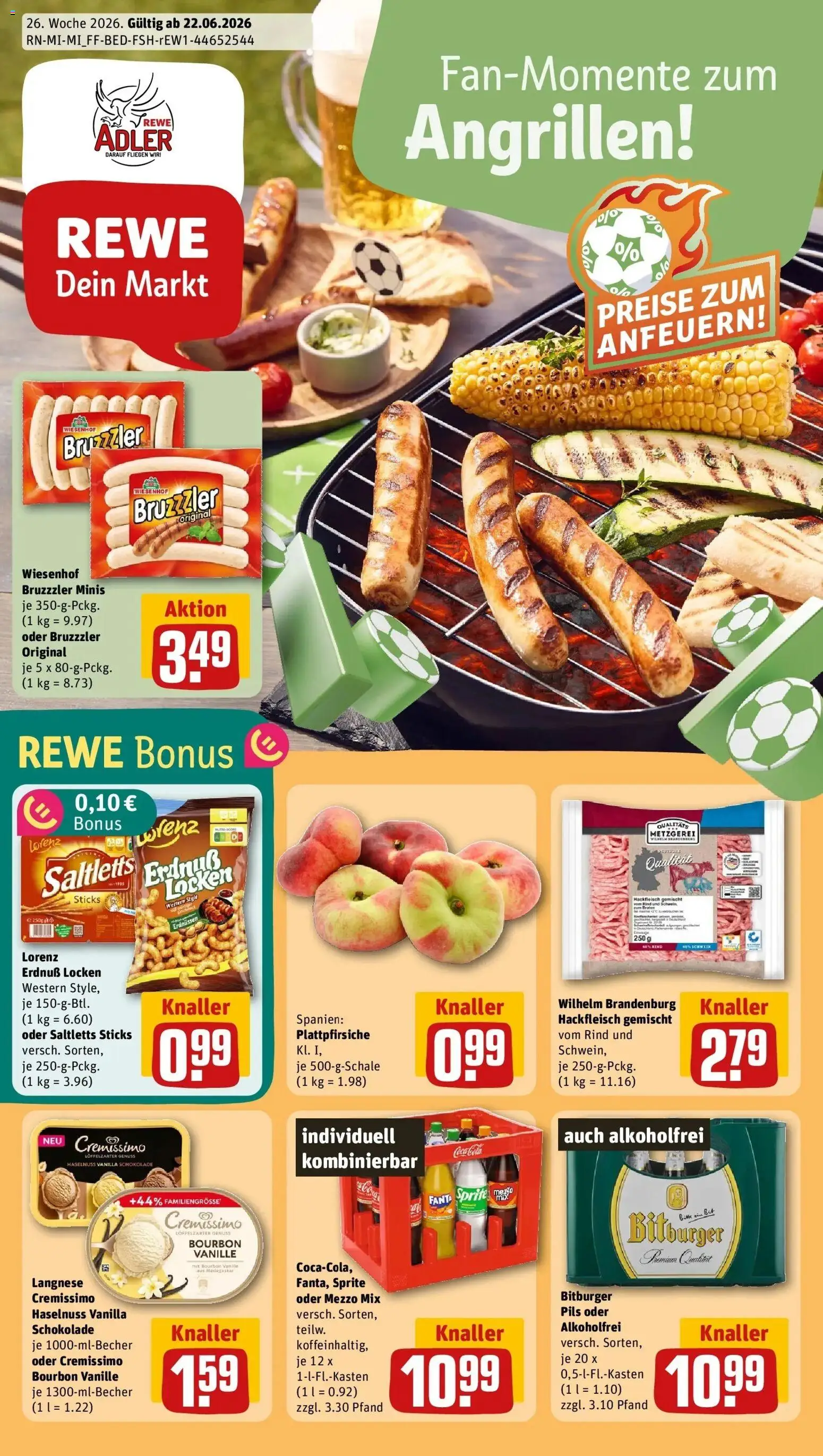 Vorschau von dem Prospekt des Geschäftes Rewe, gültig ab dem 21.06.2026